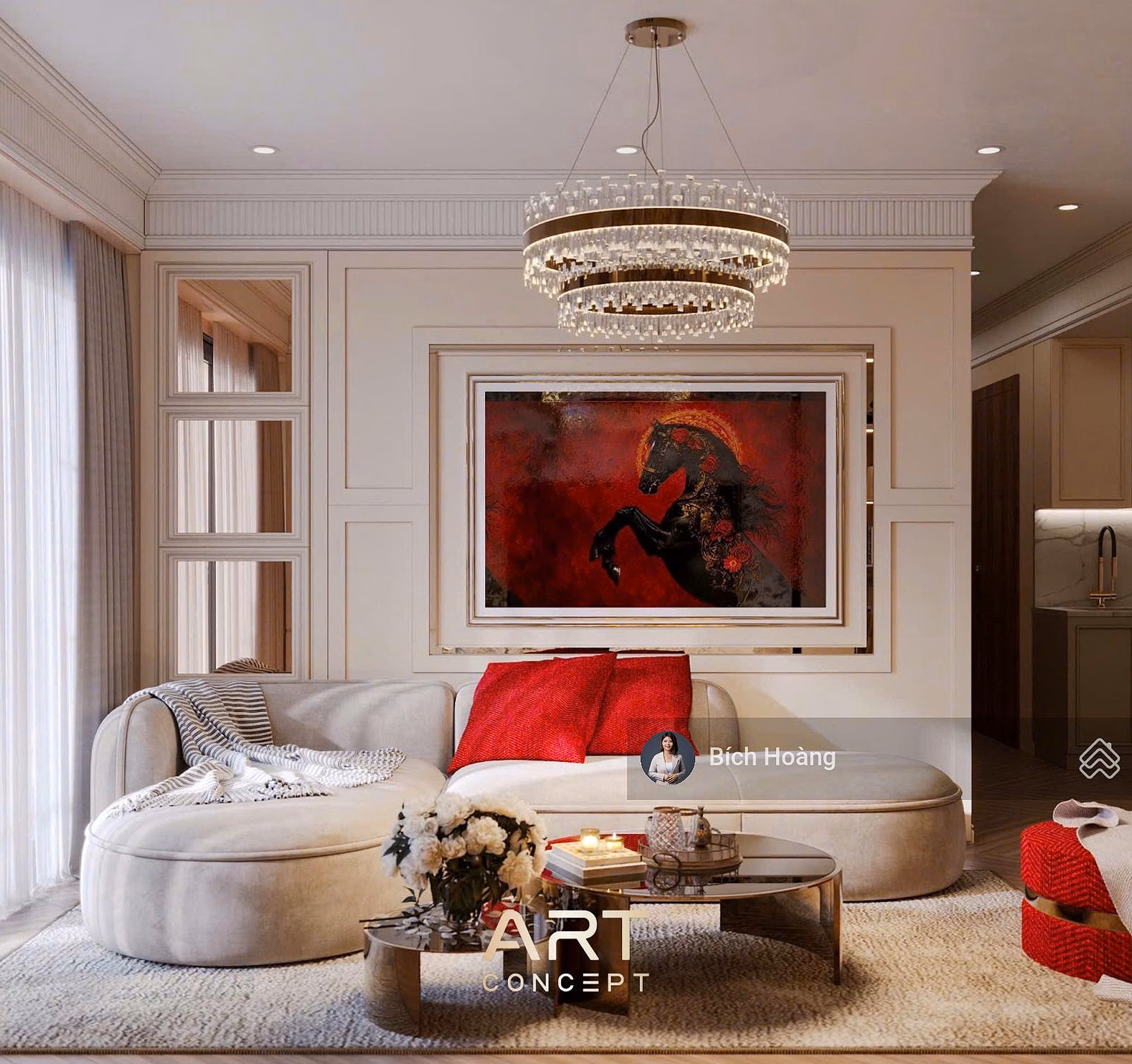 The Crest Residence - Selling fully furnished 3-bedroom apartment