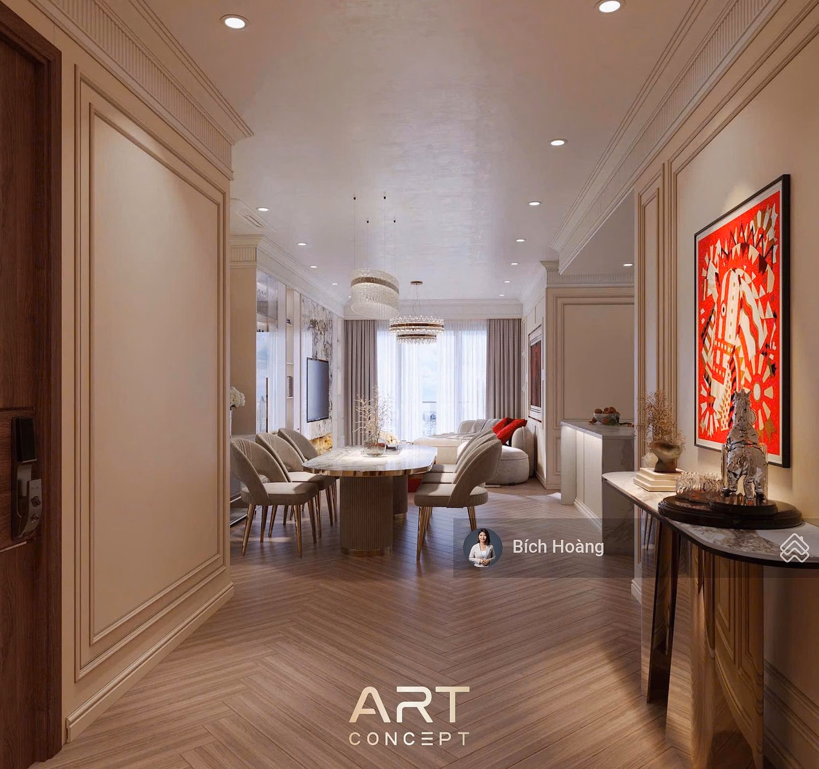 The Crest Residence - Selling fully furnished 3-bedroom apartment