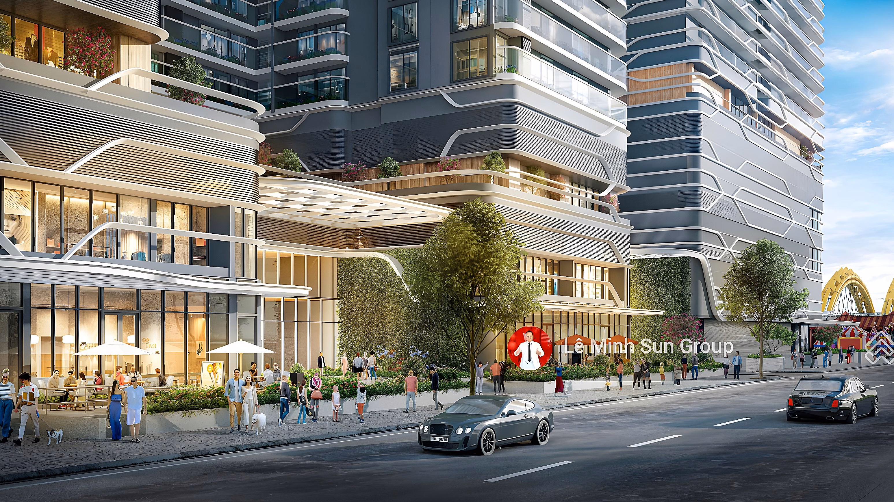 5-star luxury apartment right at Dragon Bridge - balcony with beautiful fireworks view and sea view