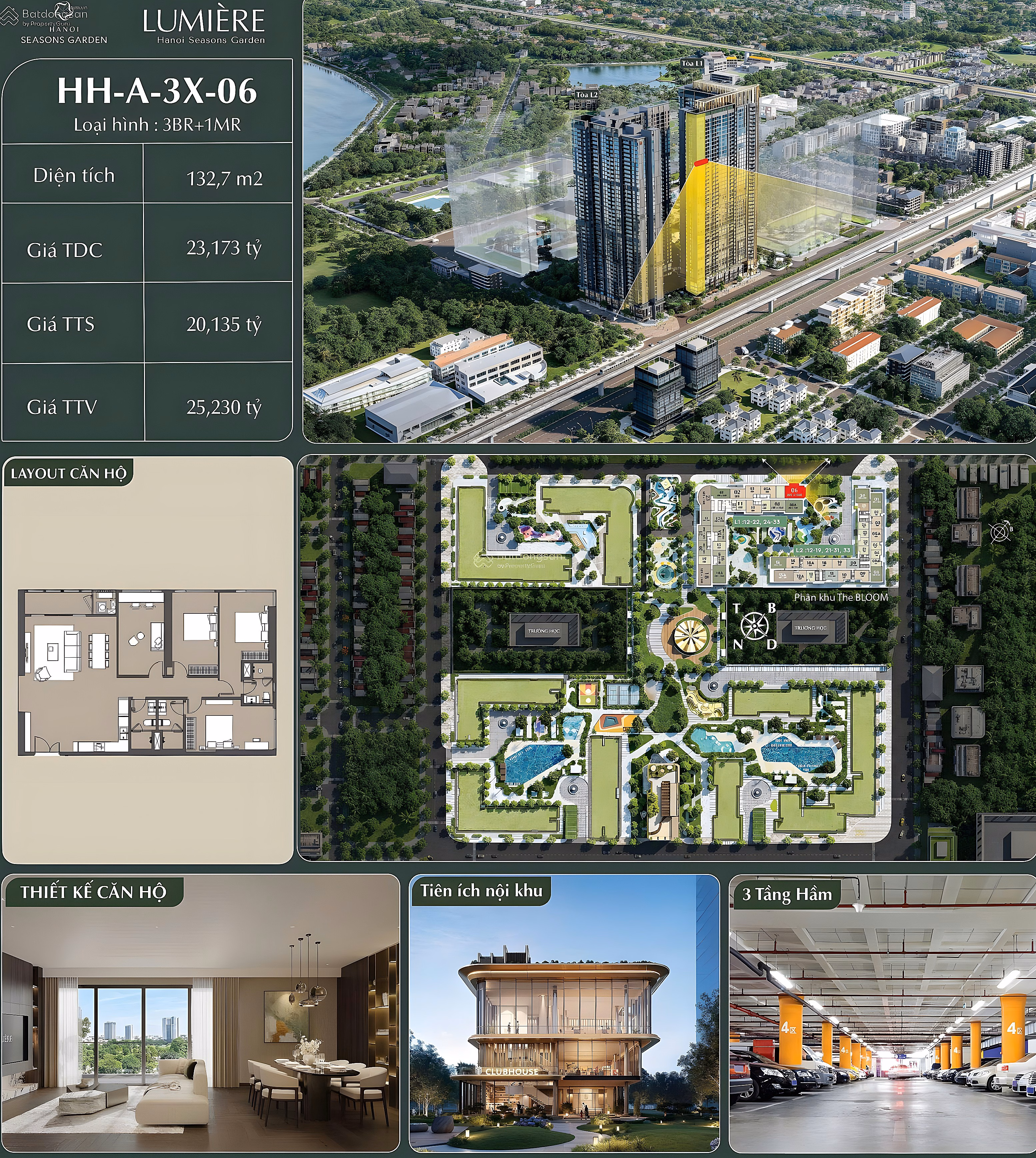 3 bedrooms + 1 floor 30 - apartment 06 with full view of Nguyen Trai, Hanoi skyline, full 4 views of fireworks, contact 0962 284 ***