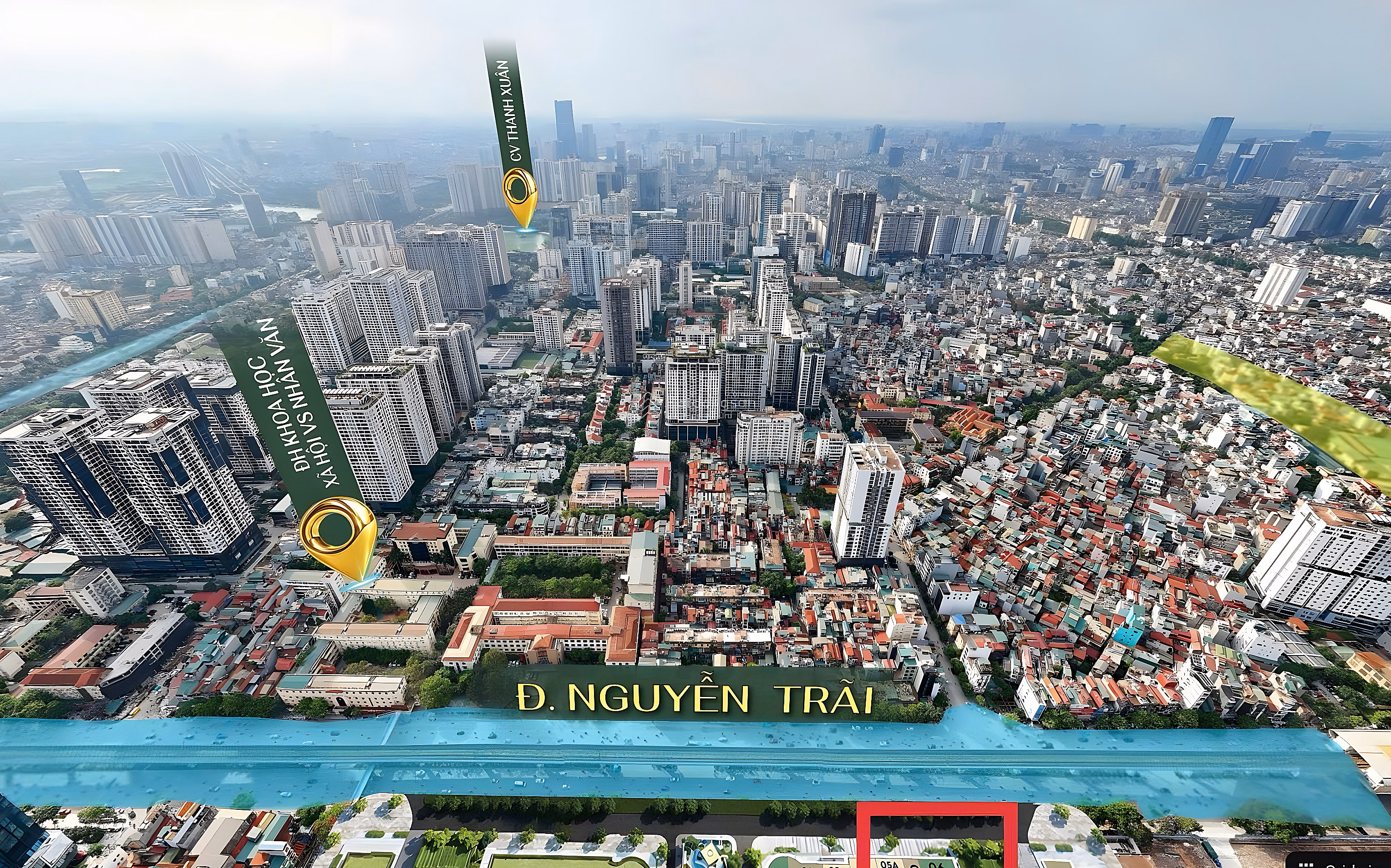 3 bedrooms + 1 floor 30 - apartment 06 with full view of Nguyen Trai, Hanoi skyline, full 4 views of fireworks***