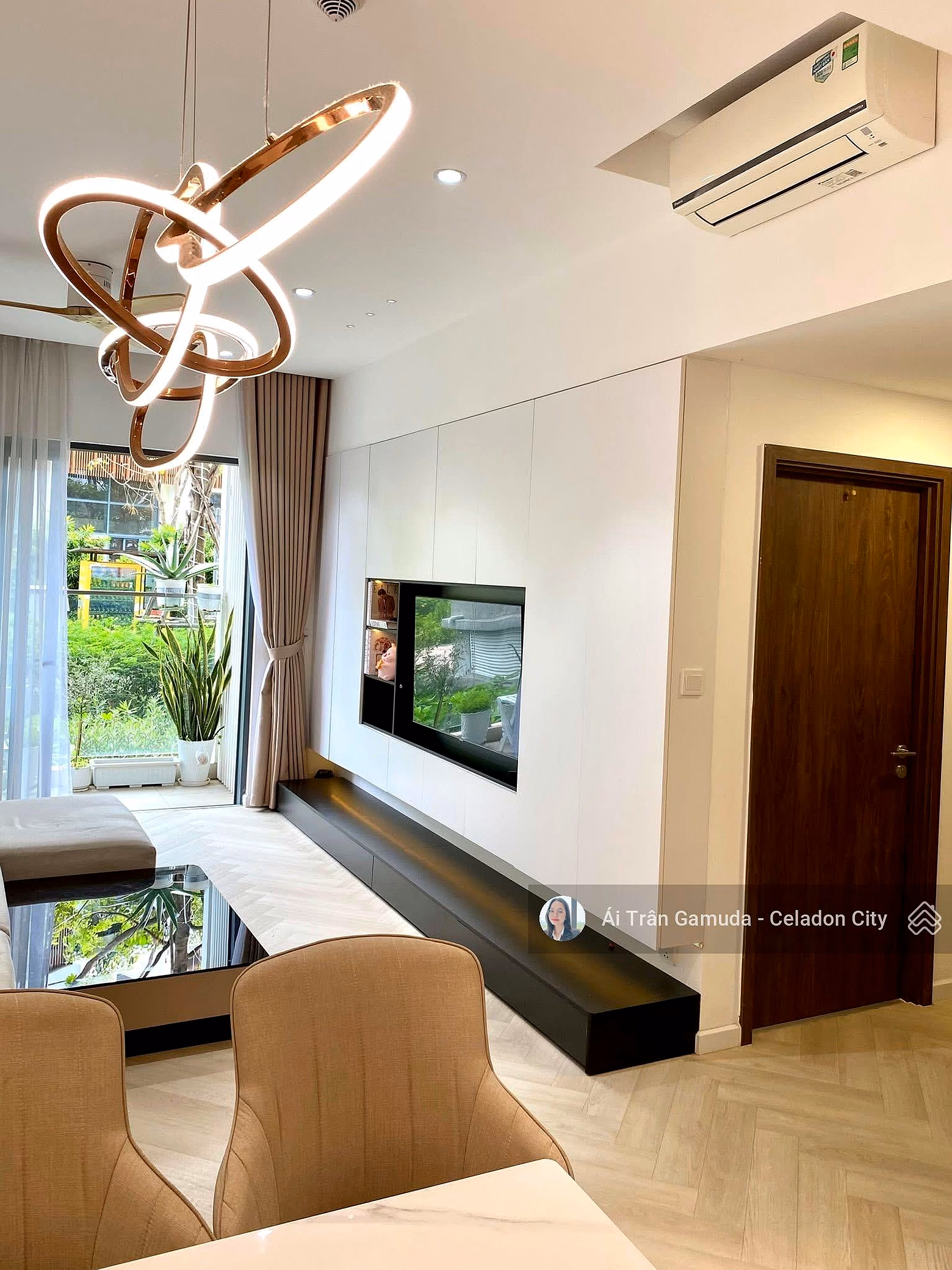 Diamond Ground apartment for sale, fully furnished, 96m2, price 8.3 billion. Beautiful view and cool all day