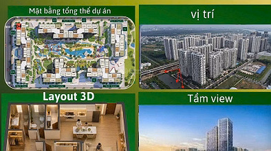 Vinhomes Grand Park - Selling 2 bedroom apartment + corner apartment with beautiful view, high quality An Cuong wood furniture