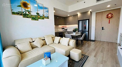 Vinhomes Grand Park - Selling 2 bedroom apartment + corner apartment with beautiful view, high quality An Cuong wood furniture