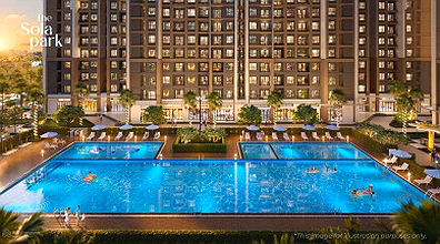 Selling 2 bedroom + 1 apartment at The Sola Park building 64m - 4.7 billion at Vinhomes Smart City urban area