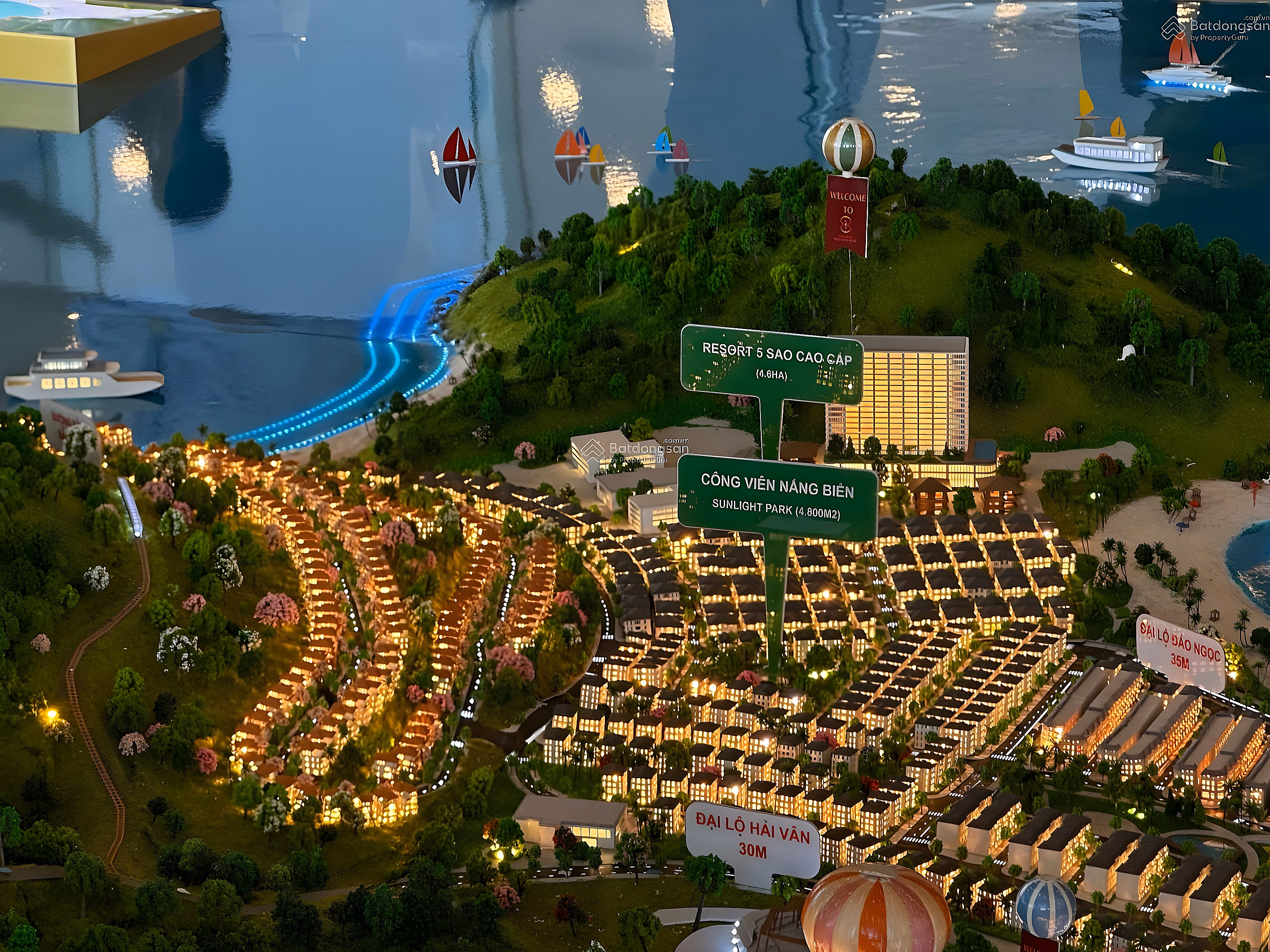 Villa Vinhomes Hai Van Bay Pearl Island sea front 5 billion long-term ownership capital from only 1.8 billion, HTLS 0%