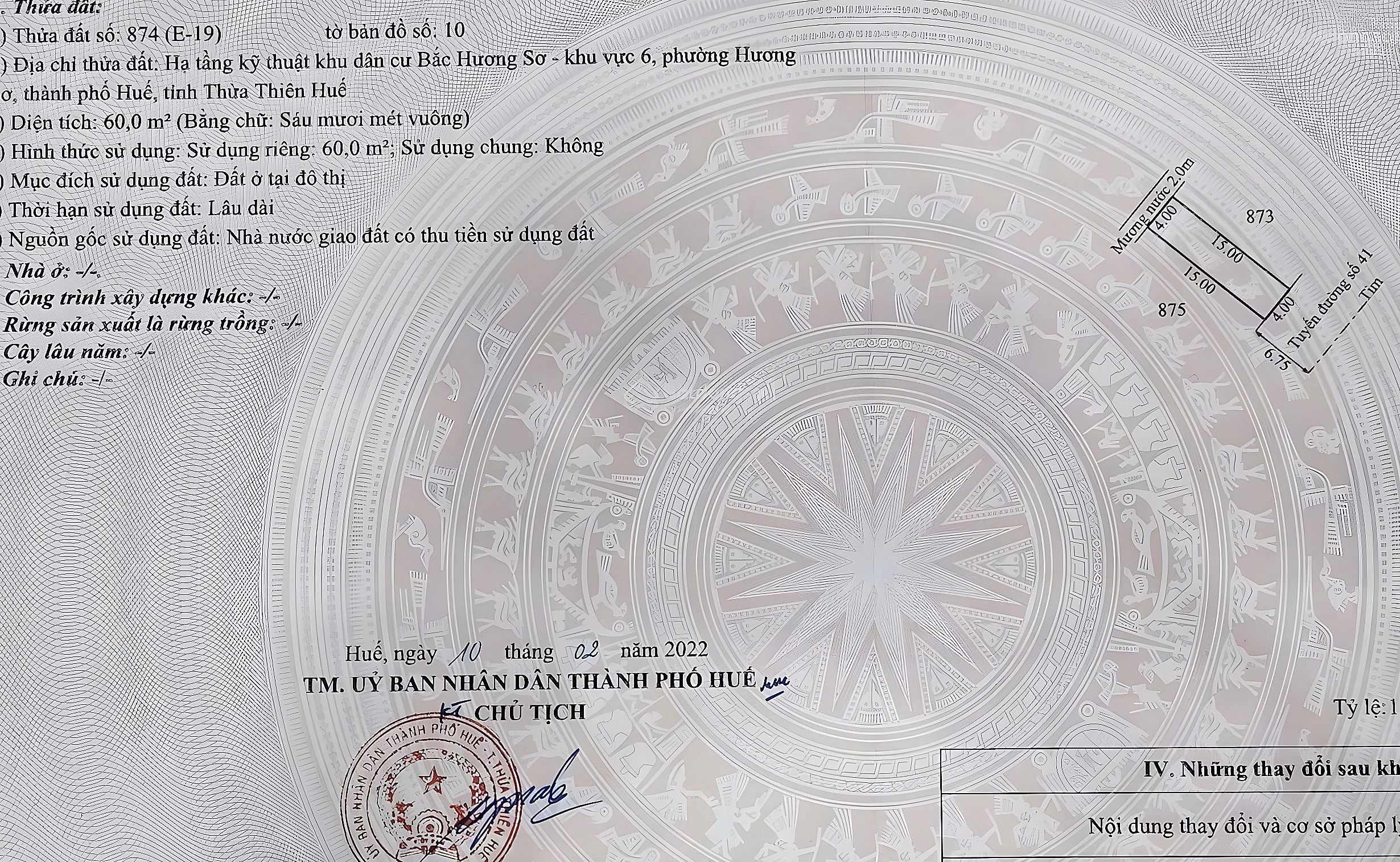 Land for sale in front of Le Mo Khoi - KQH Huong So. Next to Big Park