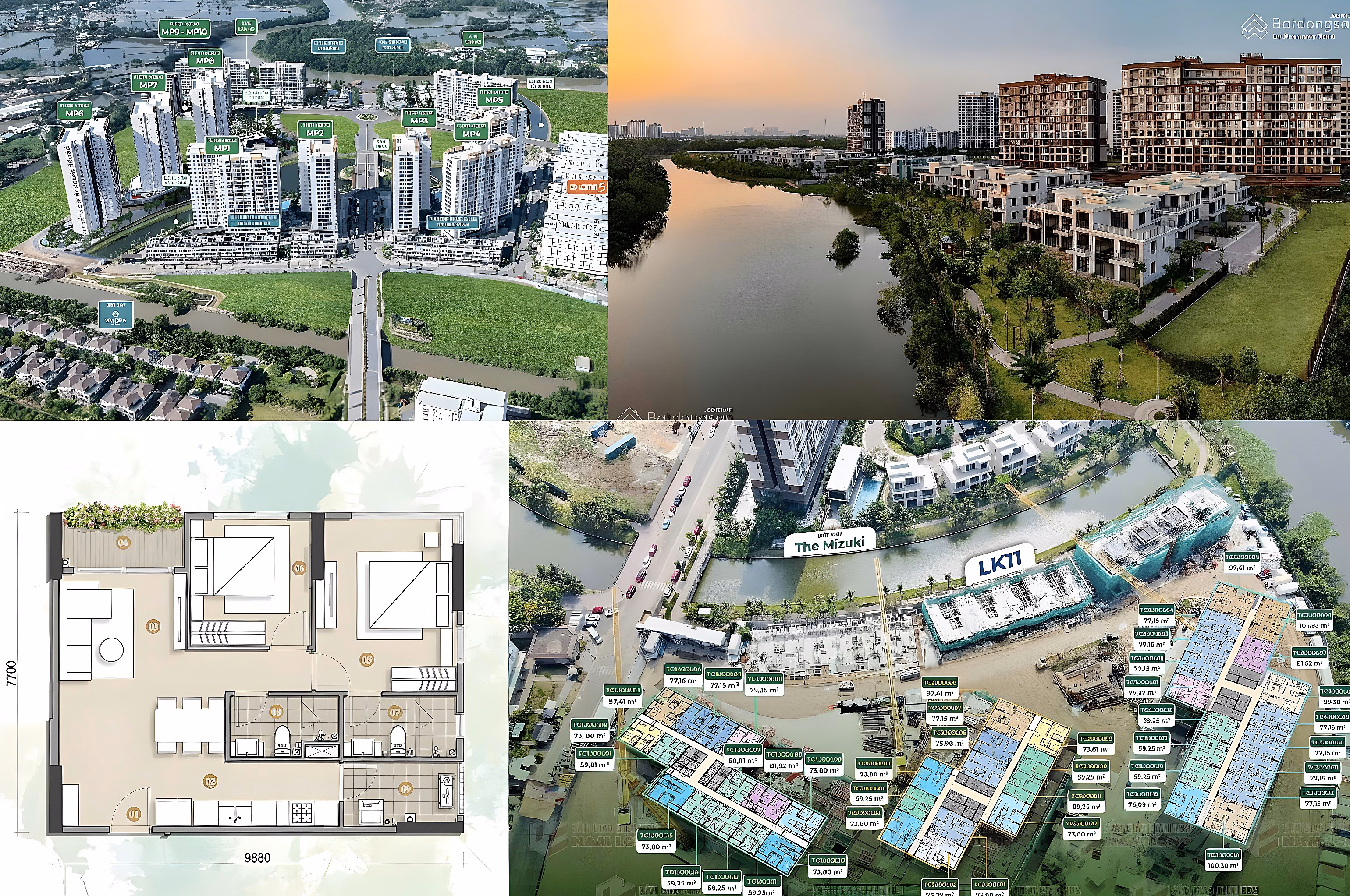 Trellia Cove Shopping Cart Directly Investor 2 bedrooms 61m2 only 4 billion - payment according to schedule 0.5%/month, deposit 15.5%