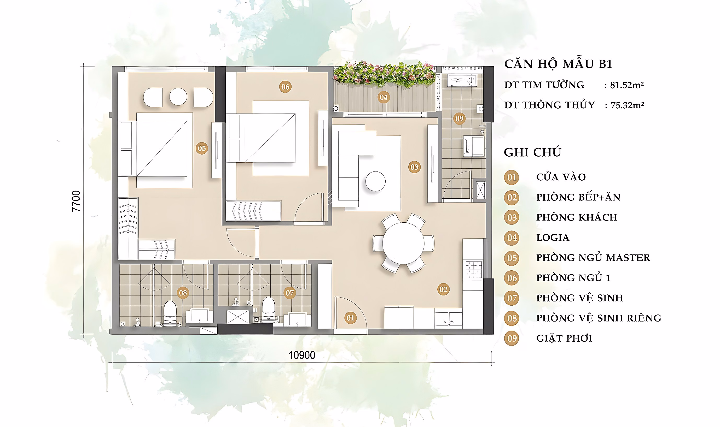 Trellia Cove Shopping Cart Directly Investor 2 bedrooms 61m2 only 4 billion - payment according to schedule 0.5%/month, deposit 15.5%