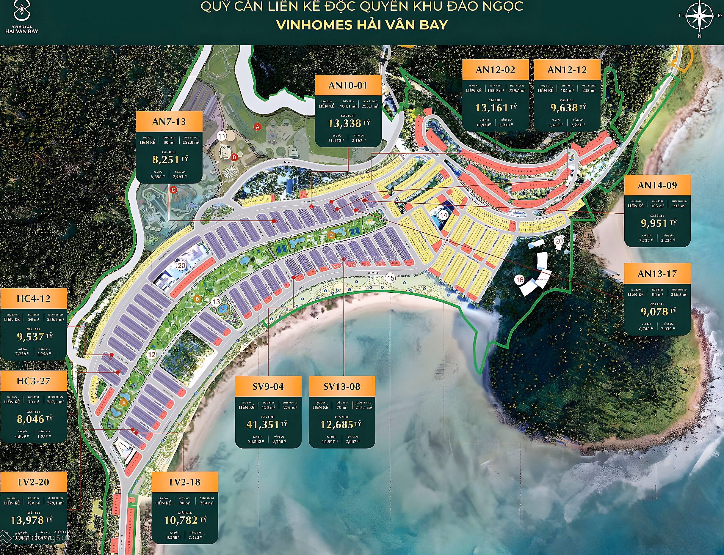 Pearl Island Vinhomes Hai Van Bay Da Nang apartment fund, the most beautiful location of the project - rare long-term ownership