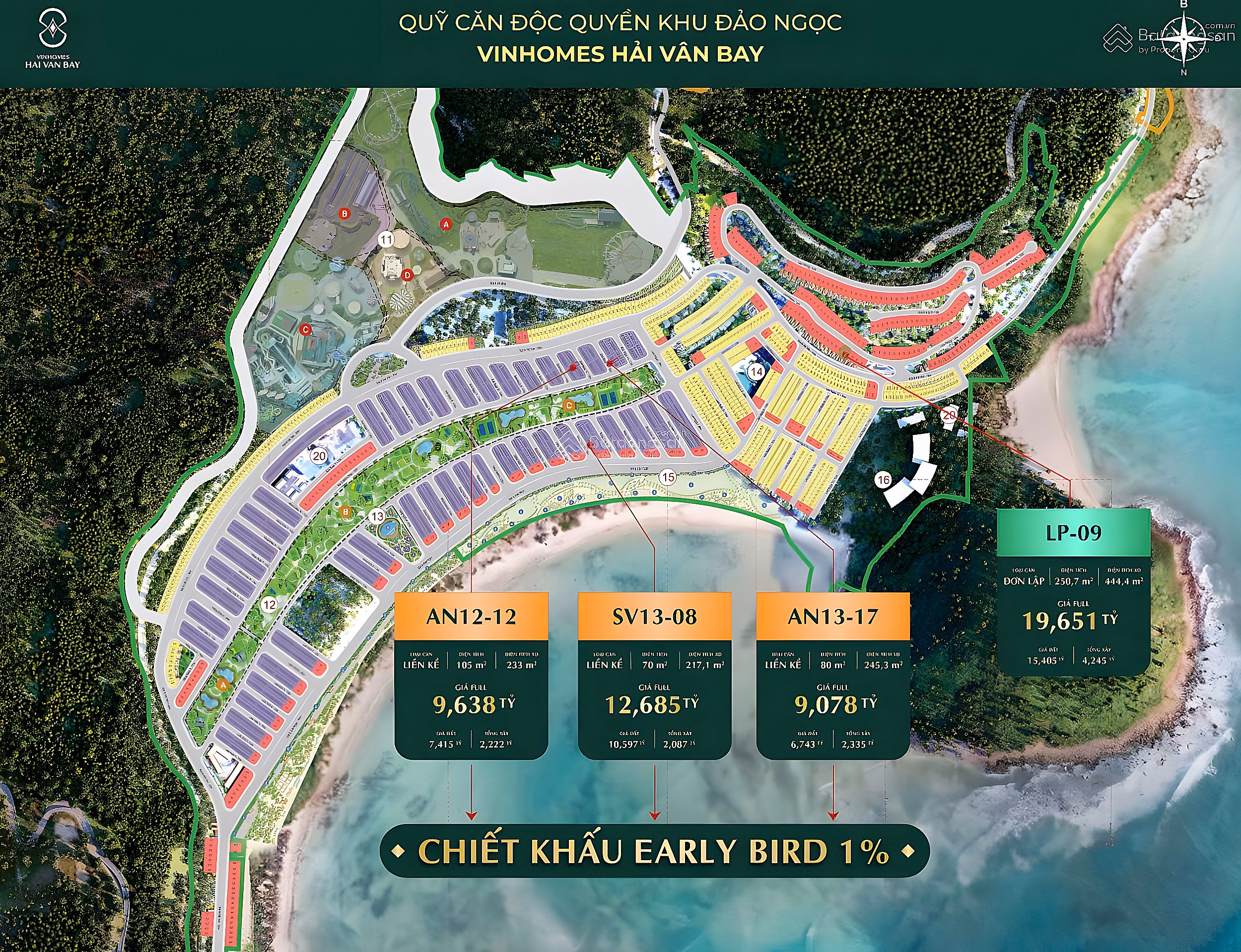 Pearl Island Vinhomes Hai Van Bay Da Nang apartment fund, the most beautiful location of the project - rare long-term ownership