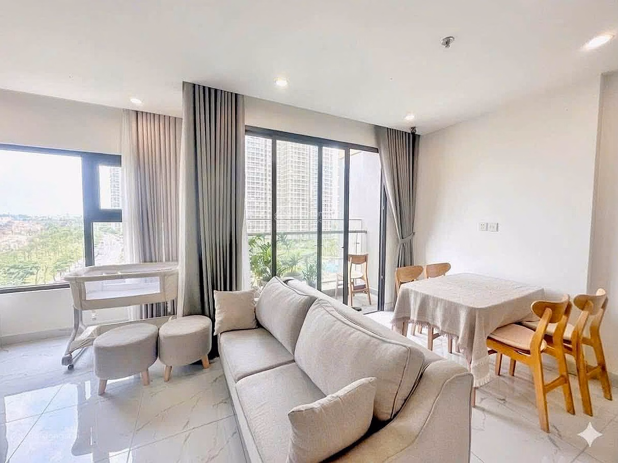 Price only 4 billion 190 for corner apartment 2 bedrooms + 69m², Glory Heights, fully furnished, pink book available, pool view