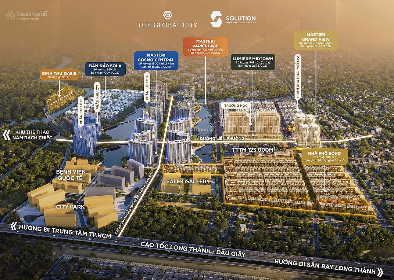 The Global City - Only 2 billion, own a 2 bedroom-2 bathroom apartment. Contact Sam Thanh 0987 303 ***