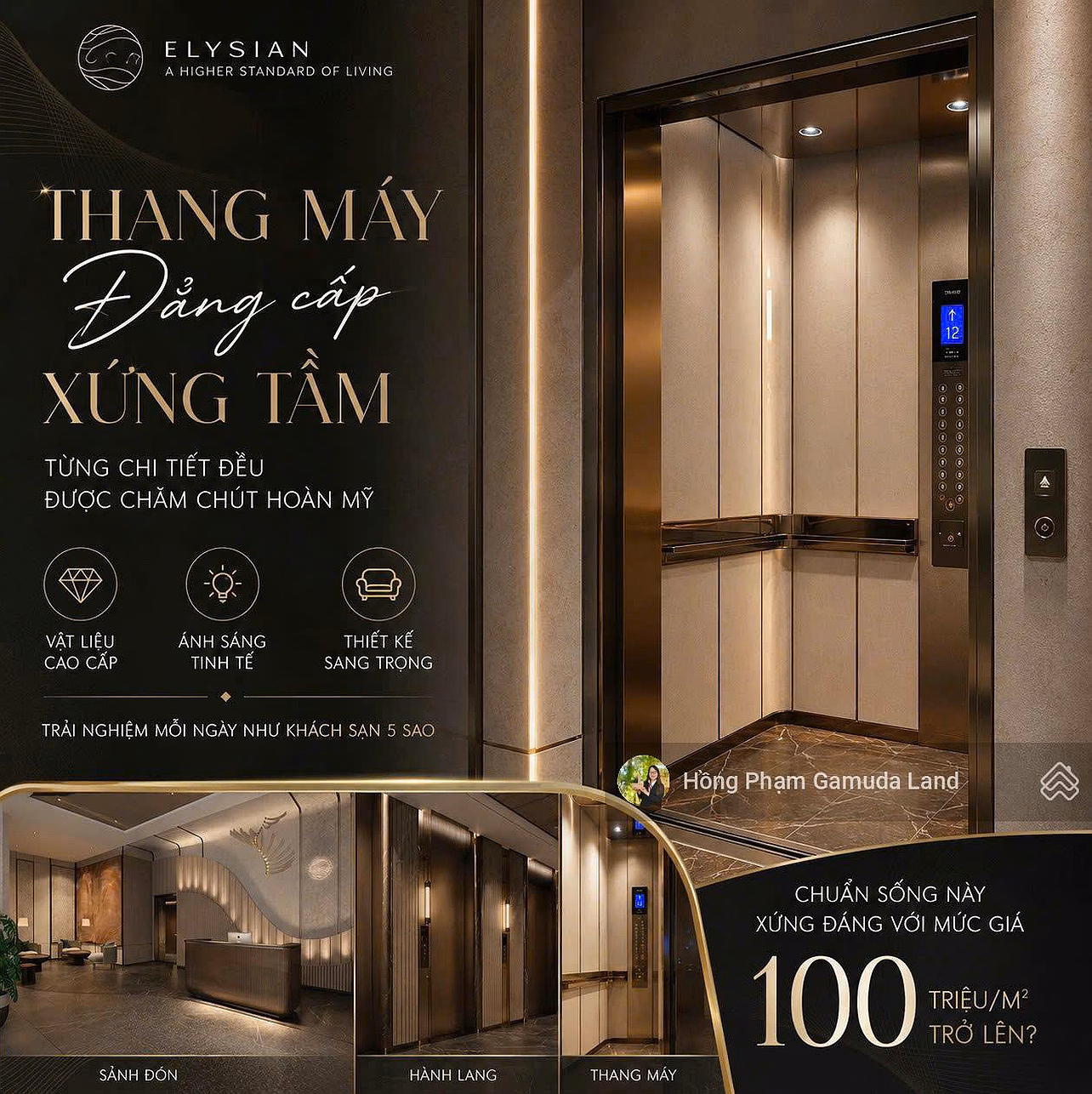 High-class living space in East Saigon. Elysian 3 bedrooms 2 bathrooms***