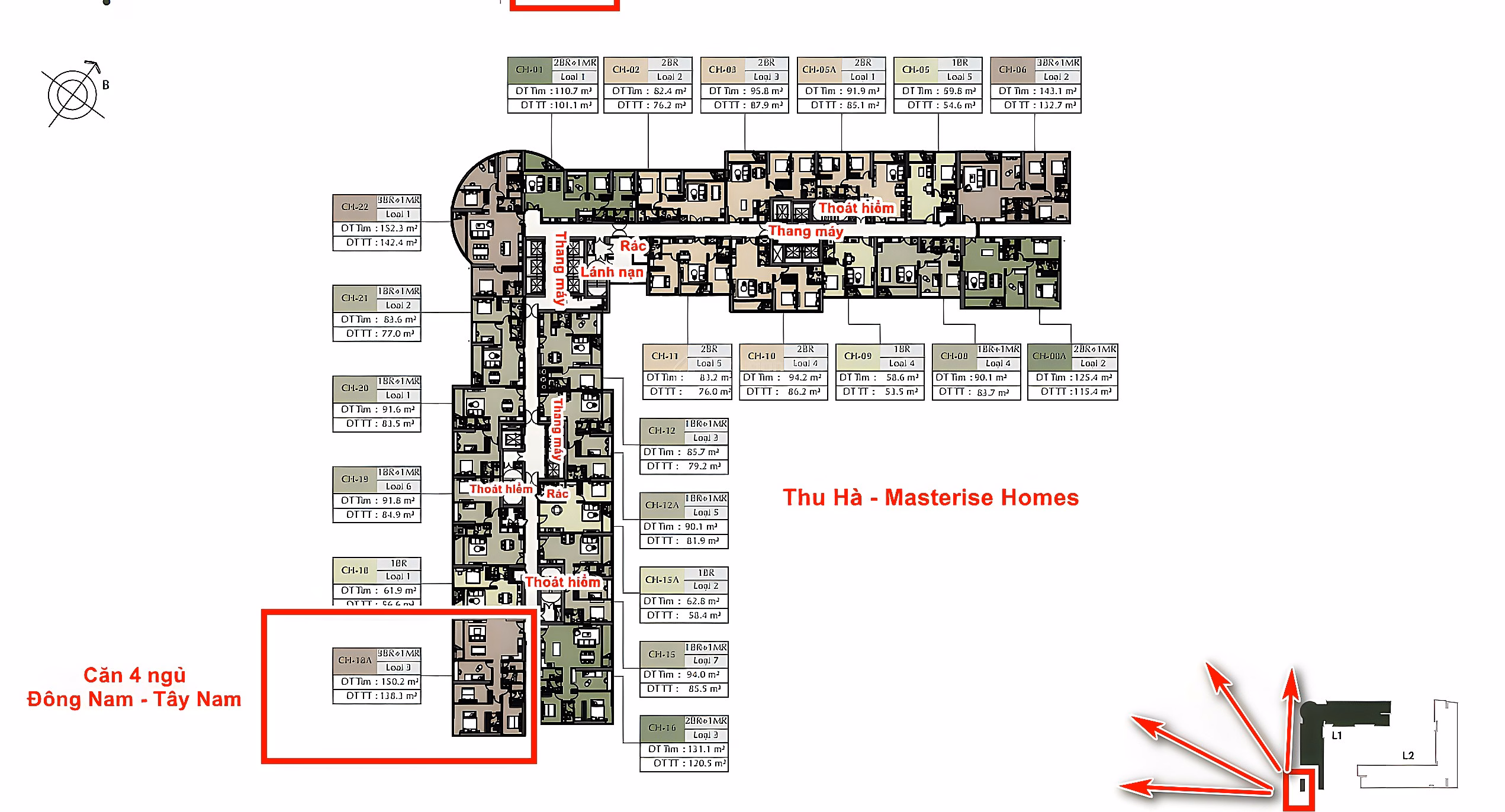 Only 120 million/m2-Miss 15A, 15, 01, 26, 08, 06, 18, 19-Best 3 Bedroom-2 Bedroom-1 Bedroom-VIP Hanoi Seasons Garden