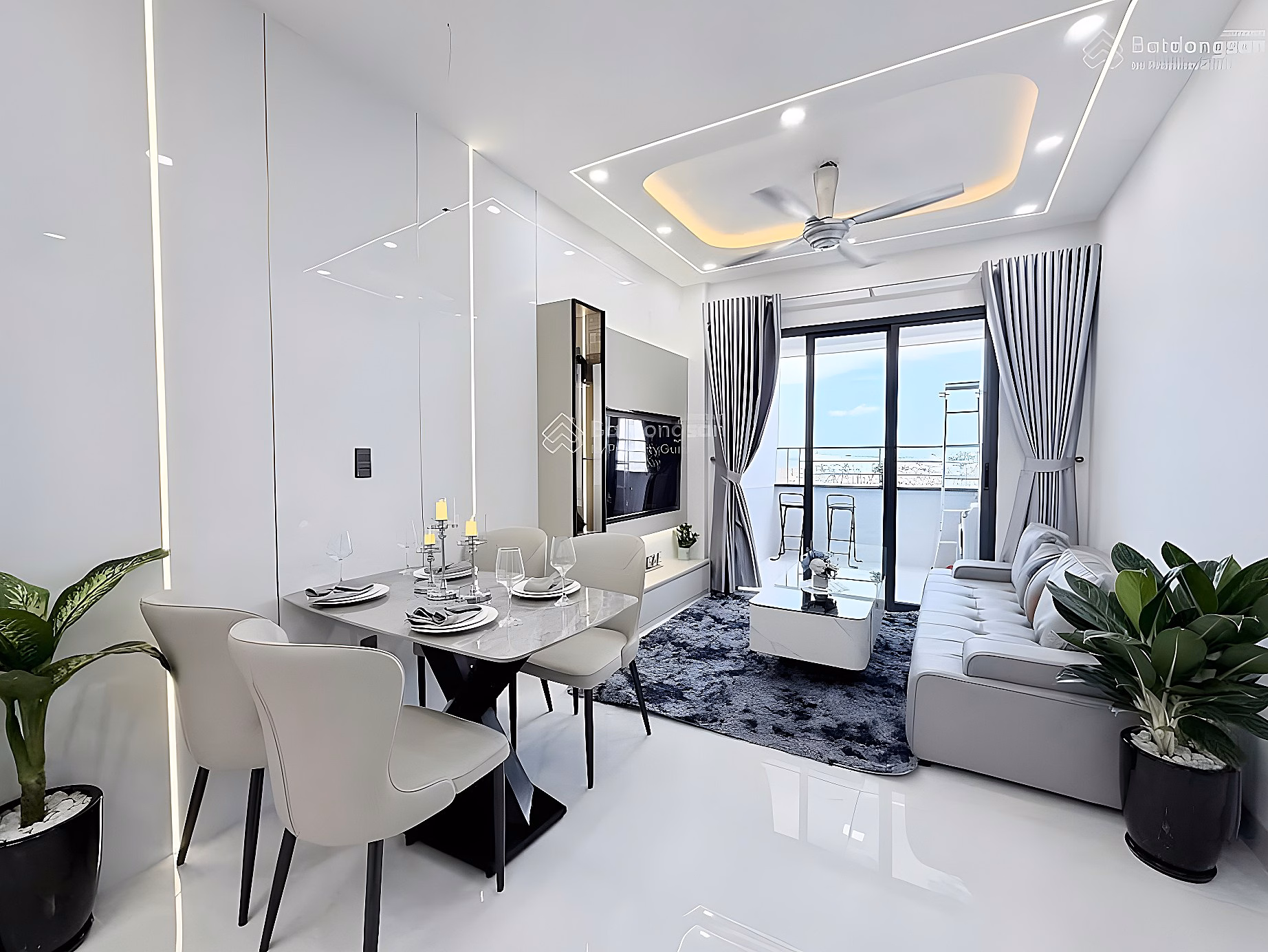 OC2B Muong Thanh Vien Trieu apartment 2 bedrooms 2 bathrooms, 12A floor, internal view, price 3 billion 880 million
