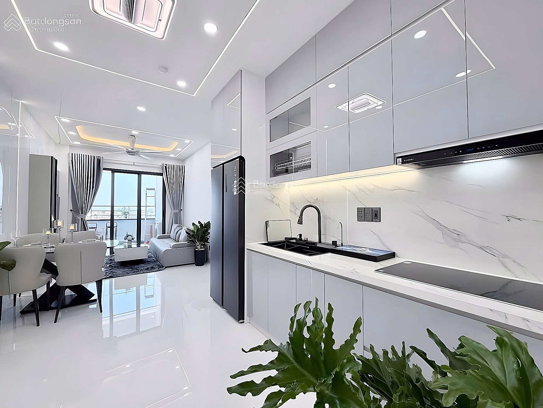 OC2B Muong Thanh Vien Trieu apartment 2 bedrooms 2 bathrooms, 12A floor, internal view, price 3 billion 880 million
