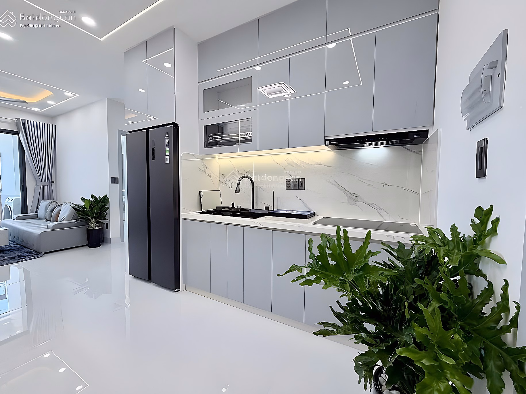 OC2B Muong Thanh Vien Trieu apartment 2 bedrooms 2 bathrooms, 12A floor, internal view, price 3 billion 880 million