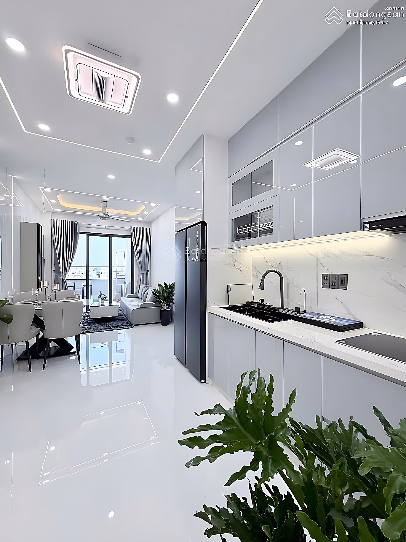 OC2B Muong Thanh Vien Trieu apartment 2 bedrooms 2 bathrooms, 12A floor, internal view, price 3 billion 880 million