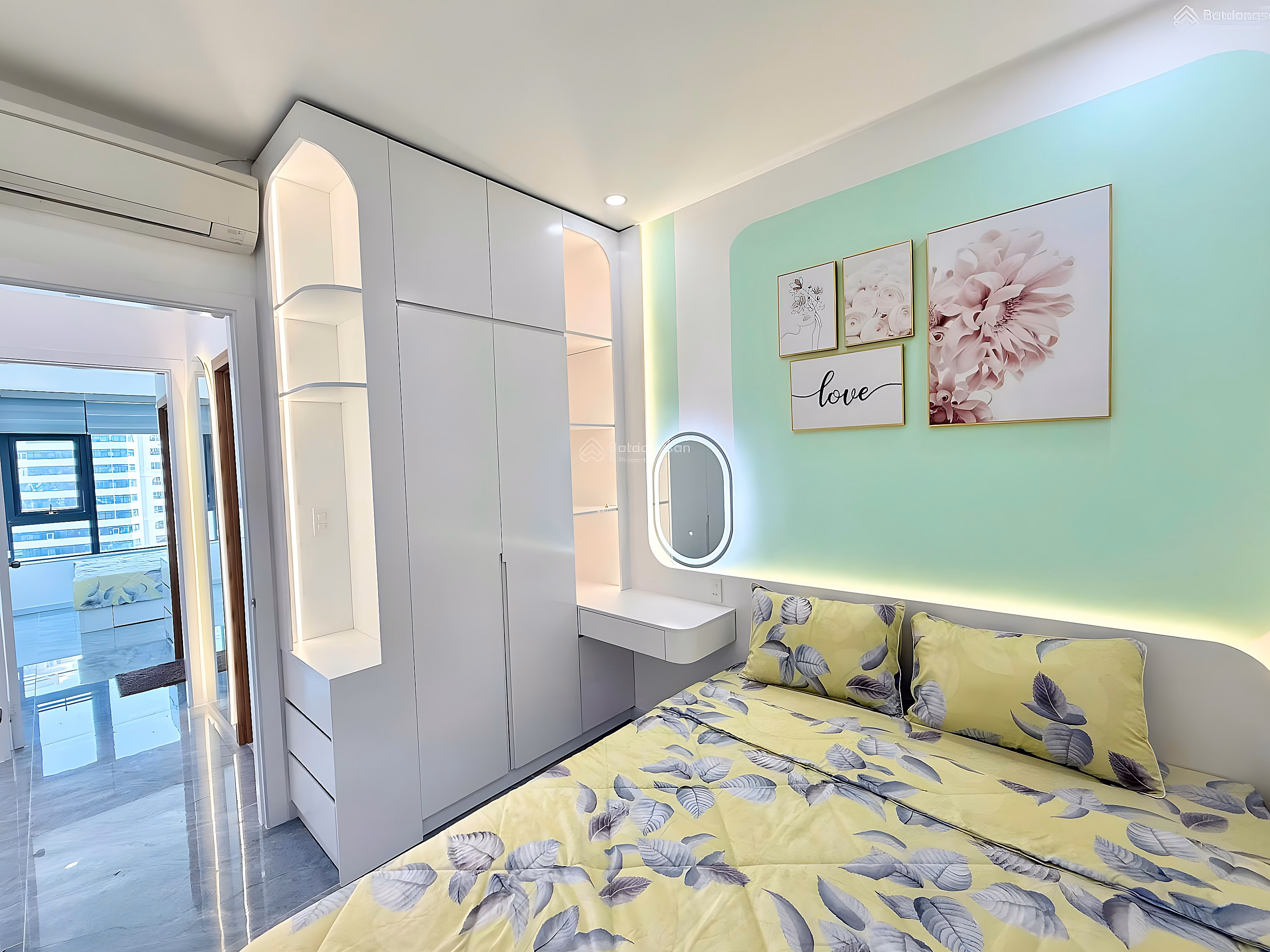Ocean view apartment OC1A Muong Thanh Vien Trieu 2 bedrooms 11th floor price only 3 billion 590 million