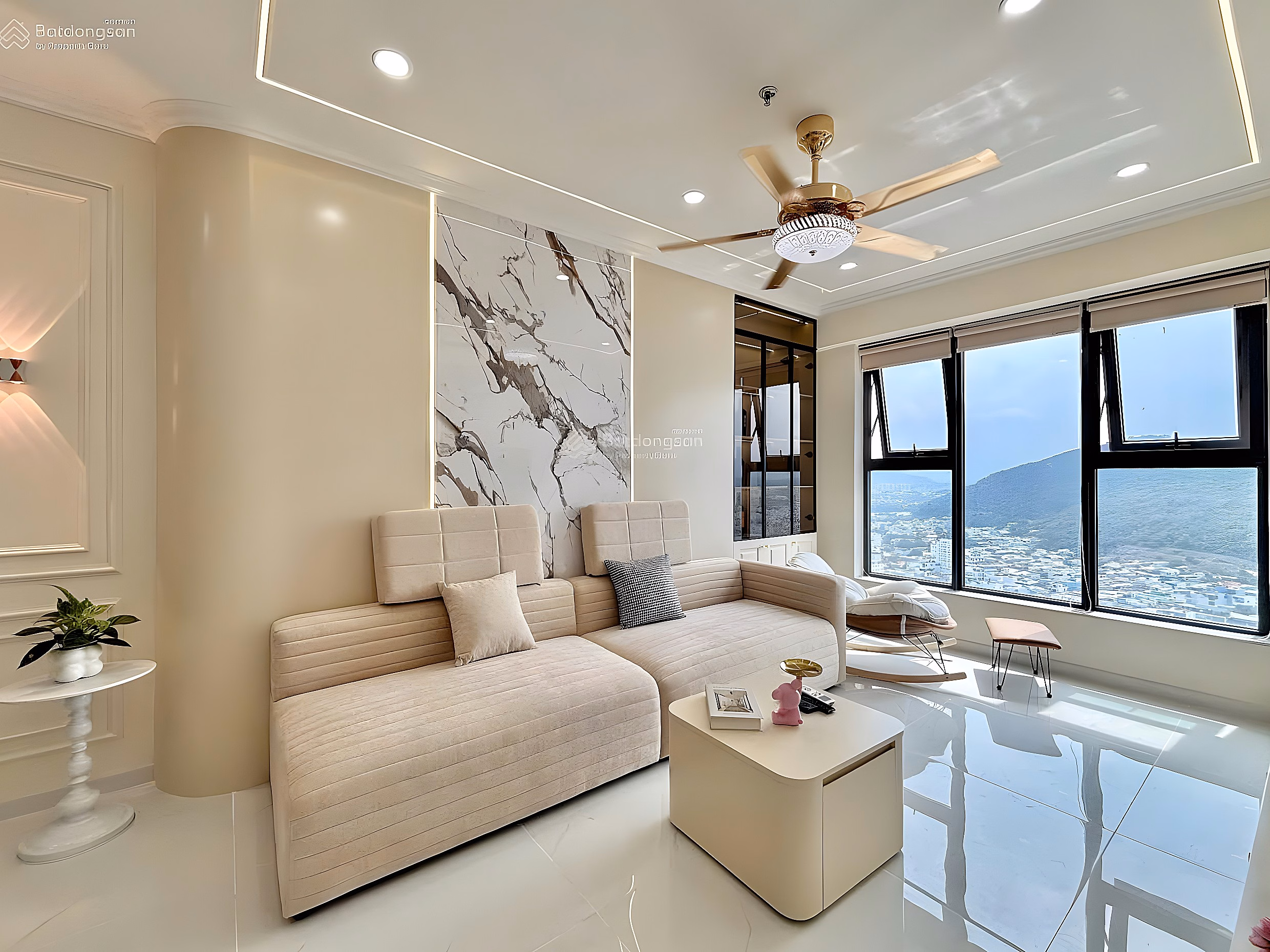 OC3 Muong Thanh Vien Trieu apartment 2 bedrooms 75m2 32nd floor mountain view price only 3 billion 950 million