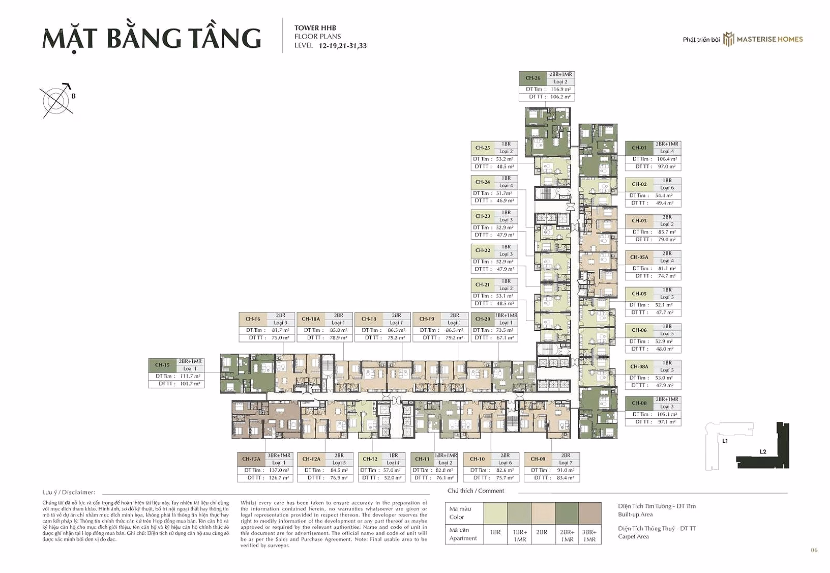 Available stock of foreign exchange goods priced from only 120-150 million/m2 with view inside the park area