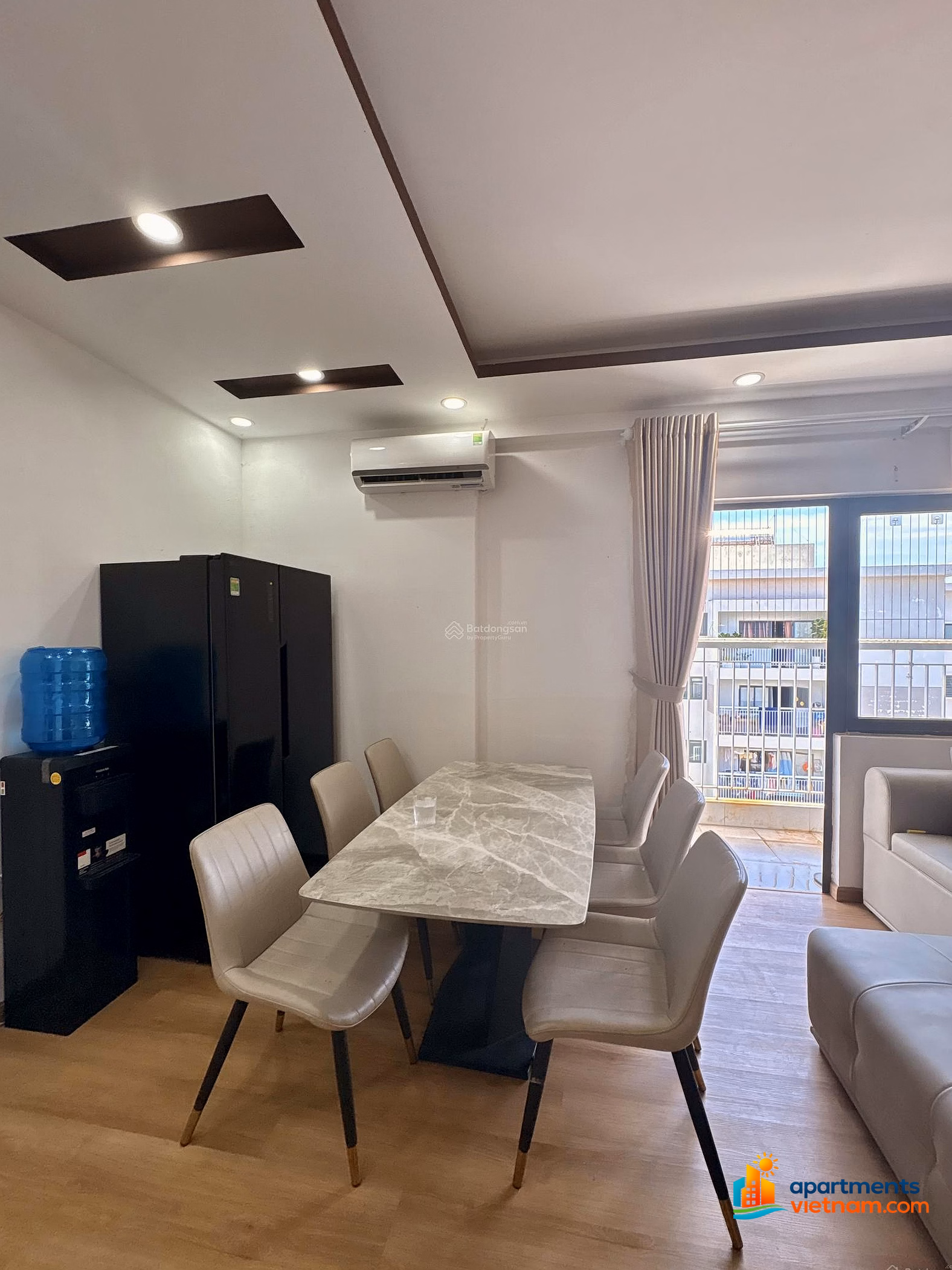 Corner apartment HUD CT1 Phuoc Long, opposite Sun Group project with romantic river view, full furniture - price 2.67 billion