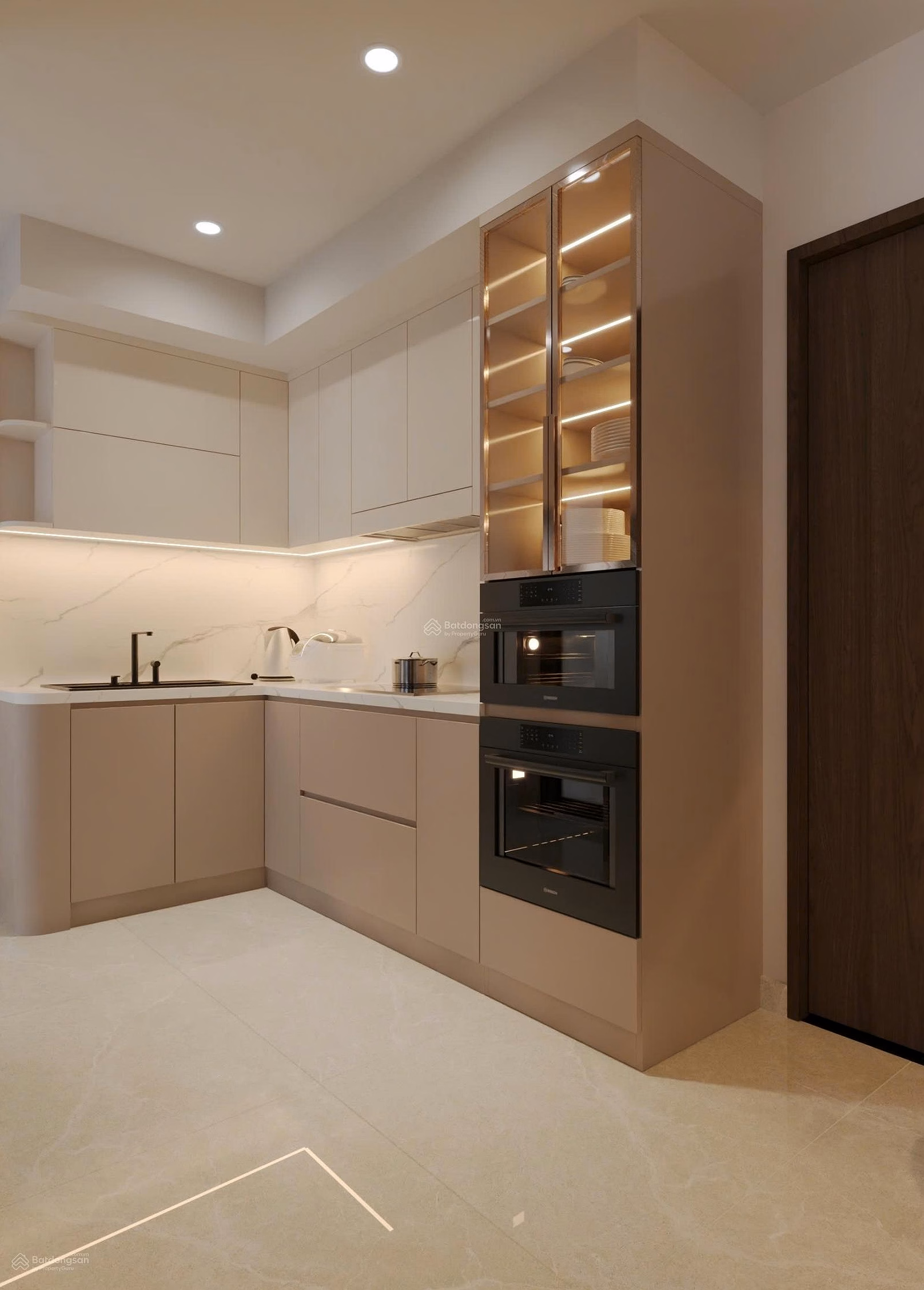 Corner apartment with 2 bedrooms, 2 bathrooms, 3 balconies, fully furnished, area 82m2. 16th floor