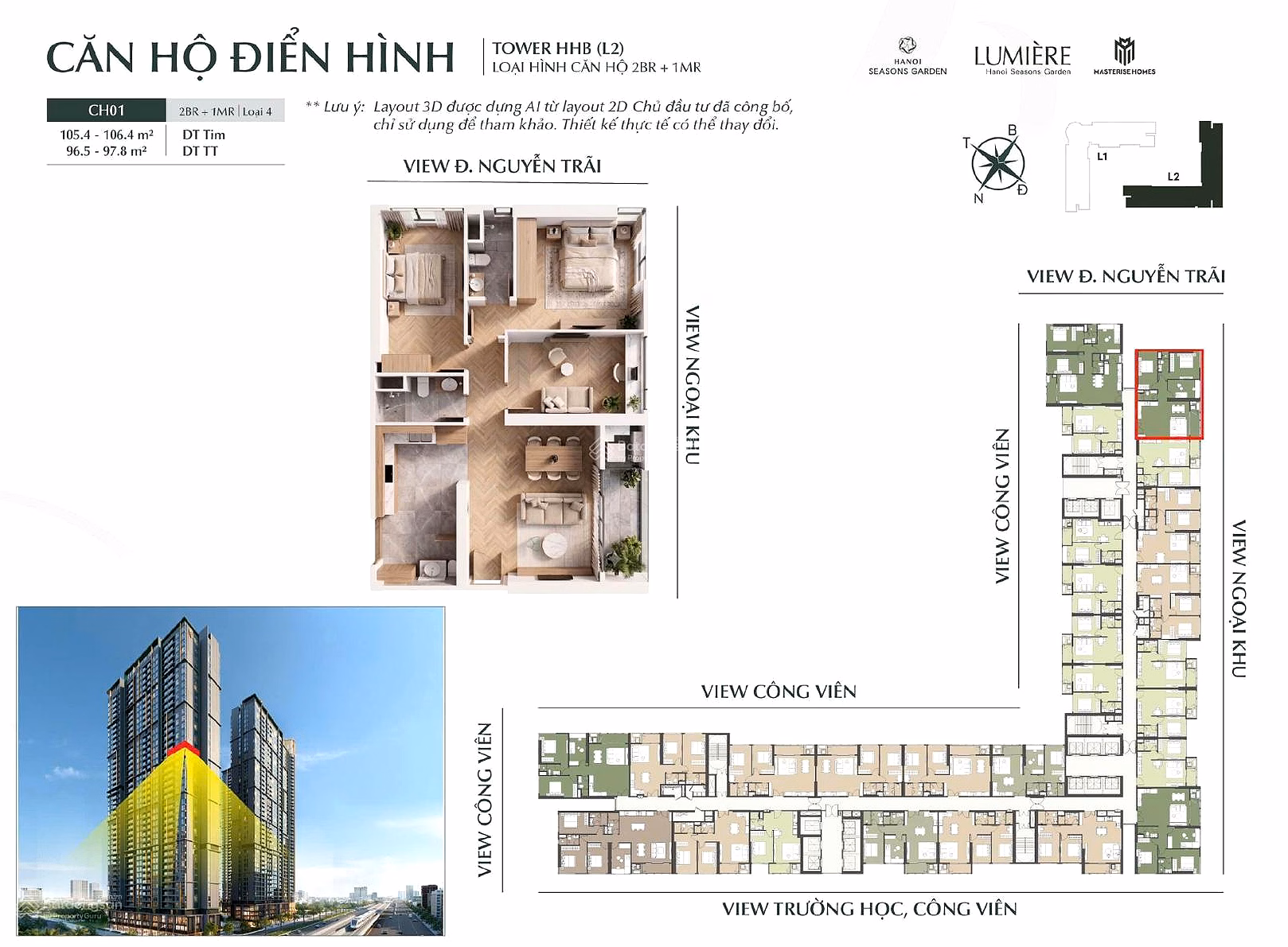 MASTERISE SEASONS GARDEN NGUYEN TRAI: OWNING A LUXURY APARTMENT WITH THE ORIGINAL PRICE OF THE INVESTOR - BOLD DISCOUNT