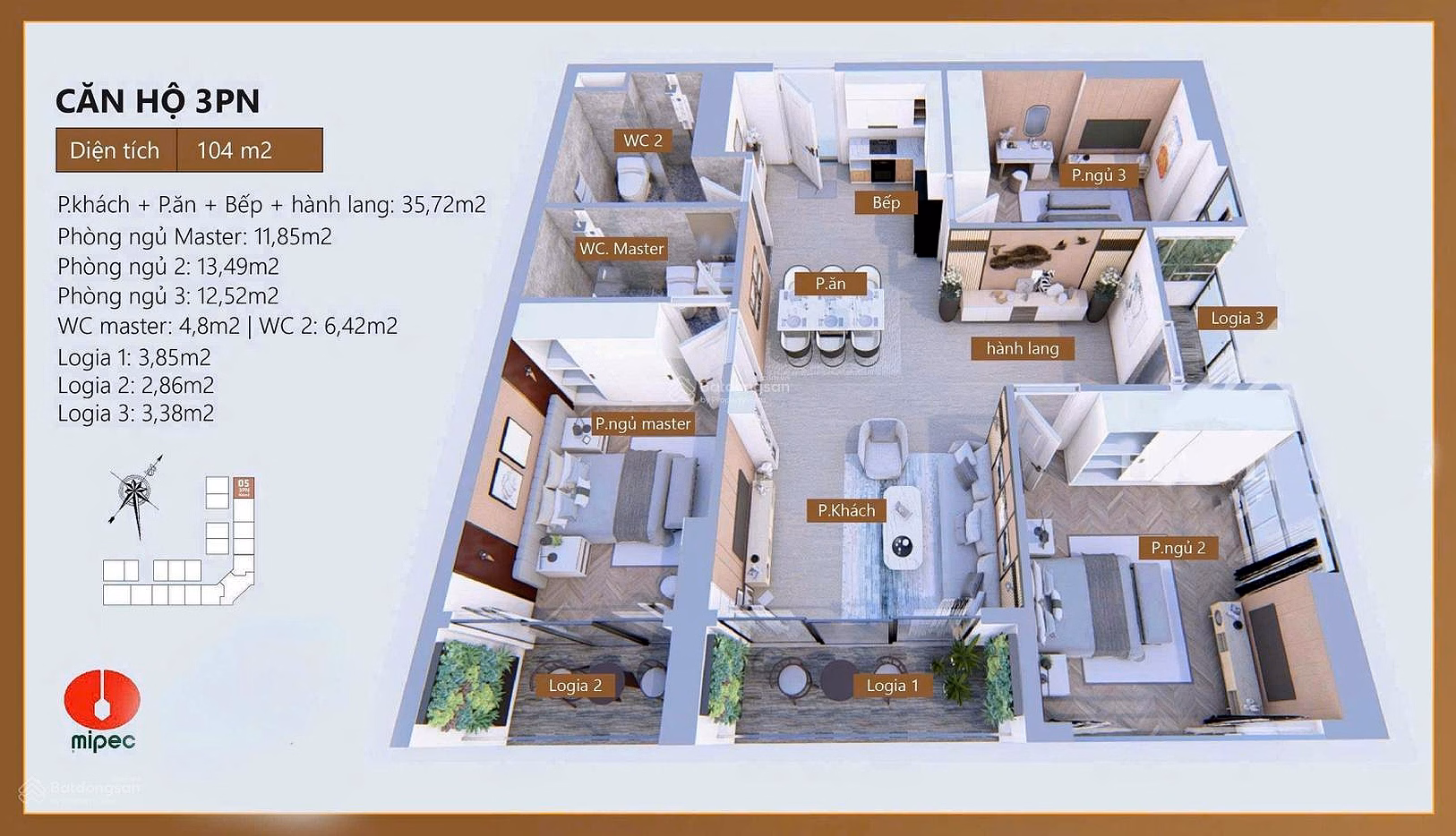 Investor Sales Department, urgent sale with super cheap fund - Staff capacity - Diplomacy 2 bedrooms/3 bedrooms with beautiful lake view, 22% deposit Vs 100 million immediately