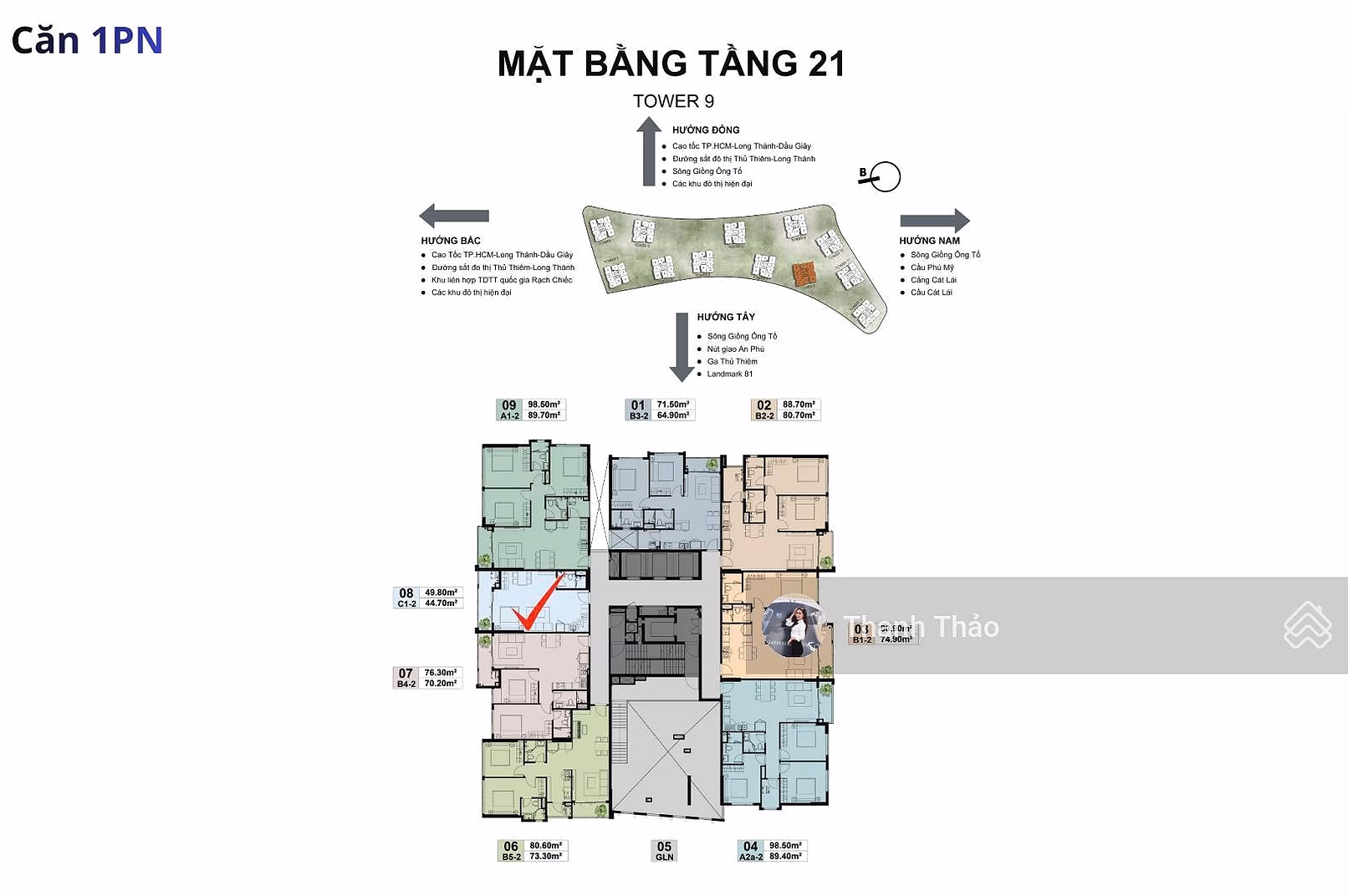 Open for sale tower 9 city center view upper floor 10 units 07 price 8.3 billion including VAT and maintenance fee