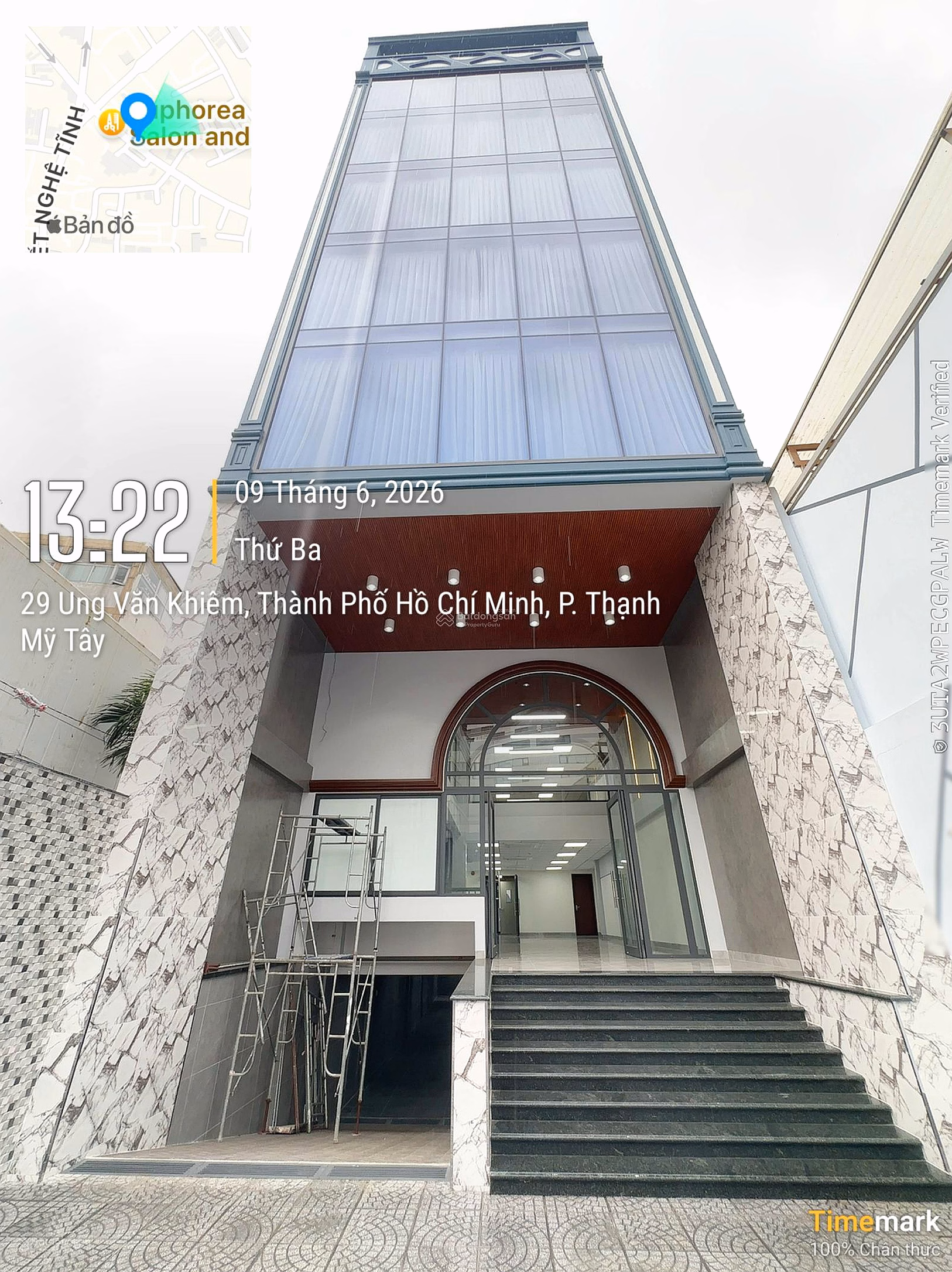 100% new office building for rent at 29 Ung Van Khiem Ward, Thanh My West, 9-storey basement 8x35m, HHMG 1 month