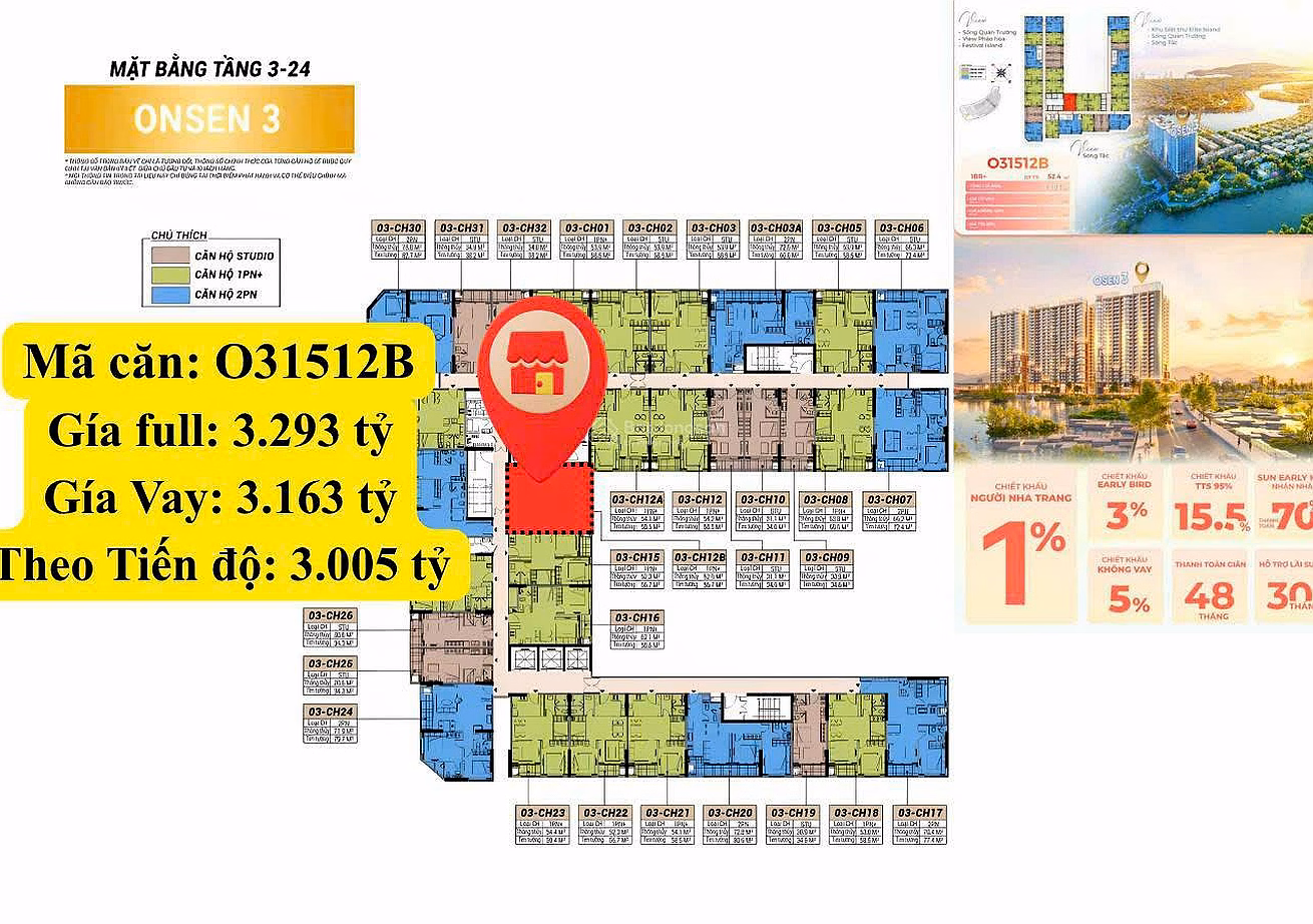 Khanh Realty - Sending you cheap 1 bedroom+ apartment prices discounted directly from Sun Nha Trang Investor