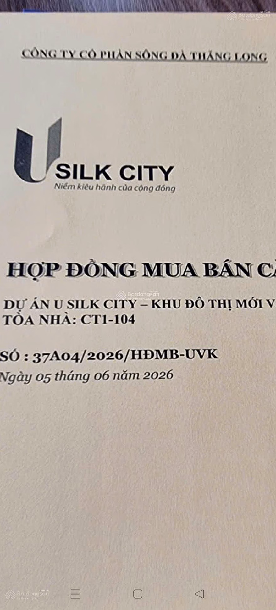 Diplomatic rate of Usilk City To Huu apartment price 3 billion/ 65 m² to transfer contract name***