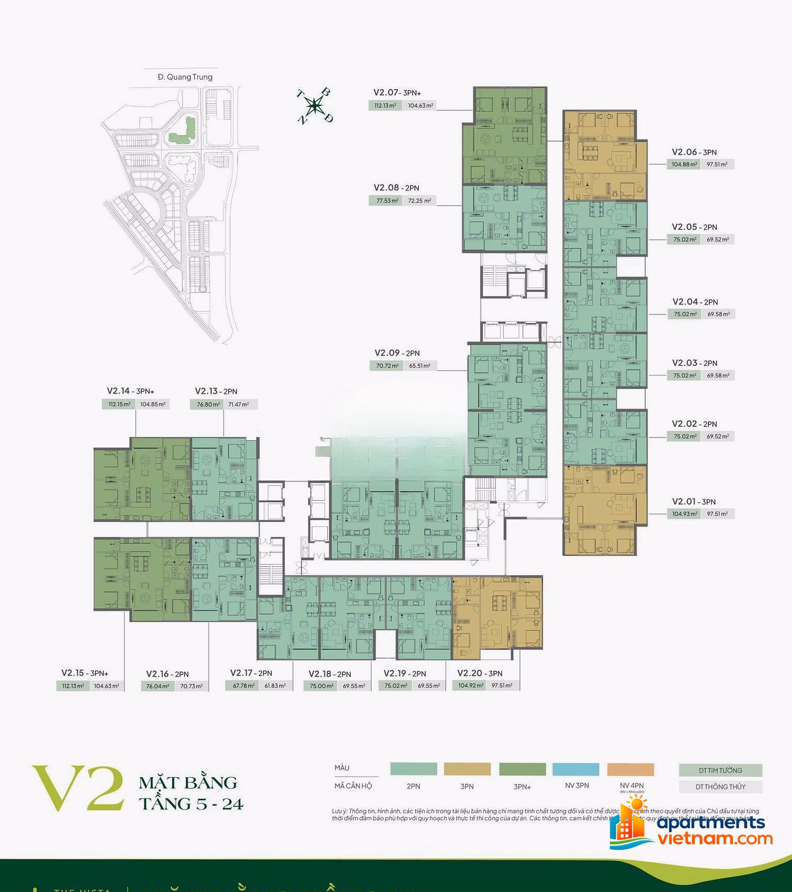 Selling priority rate with high discount, 15% of 2-bedroom and 3-bedroom apartments with capital of 900 million***