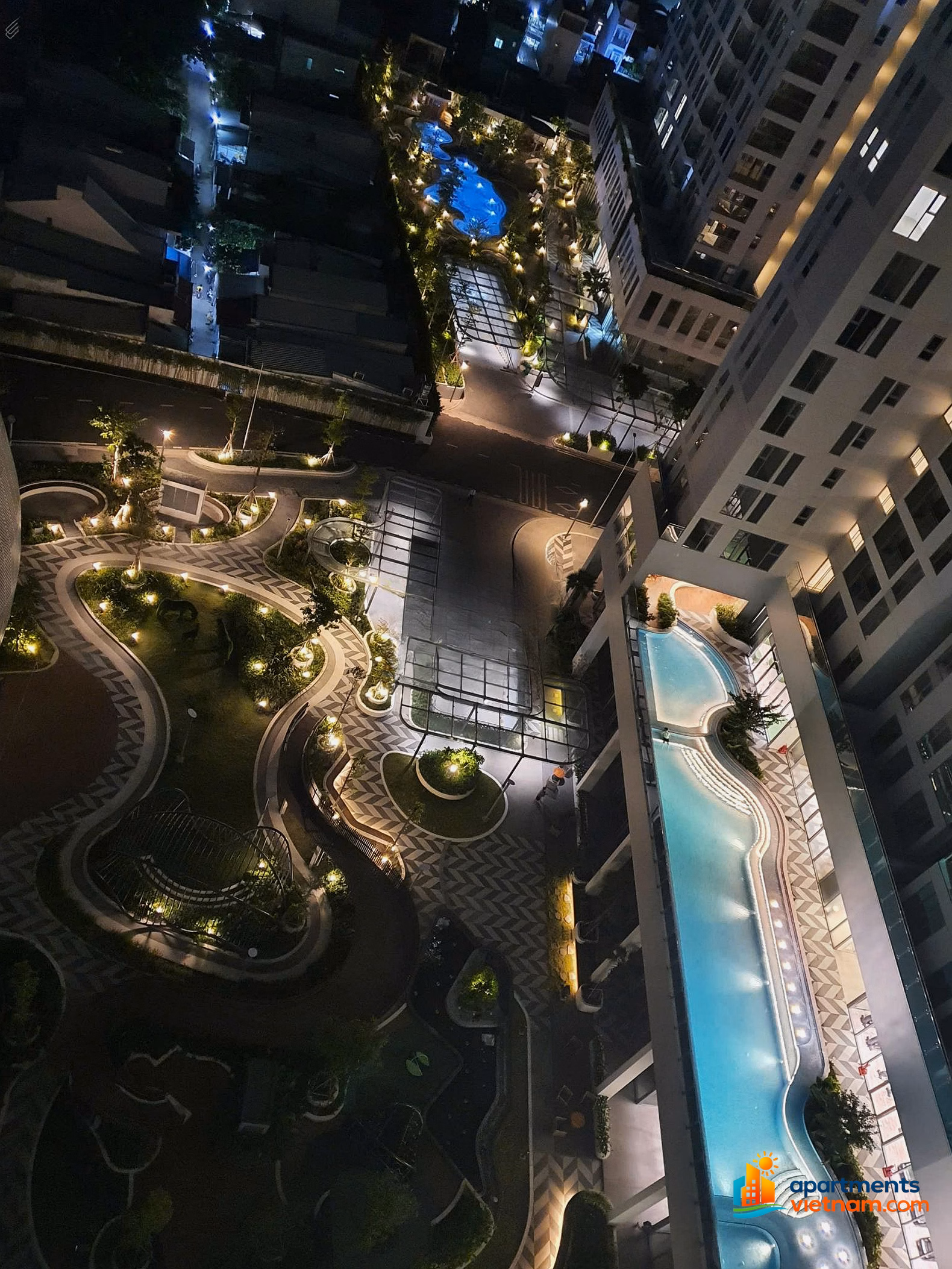 1 apartment with 2 bedrooms 84m2 - price 12.5 million/month - furnished - Van Phuc view + LK81 swimming pool right away