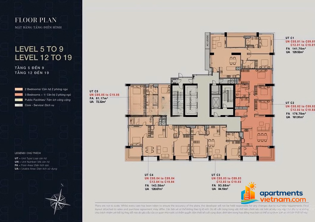 Buy from investor and receive incentives, The Berkley Thao Dien, 2 bedrooms, 141.7 m², price 21.3 billion, high profit rate