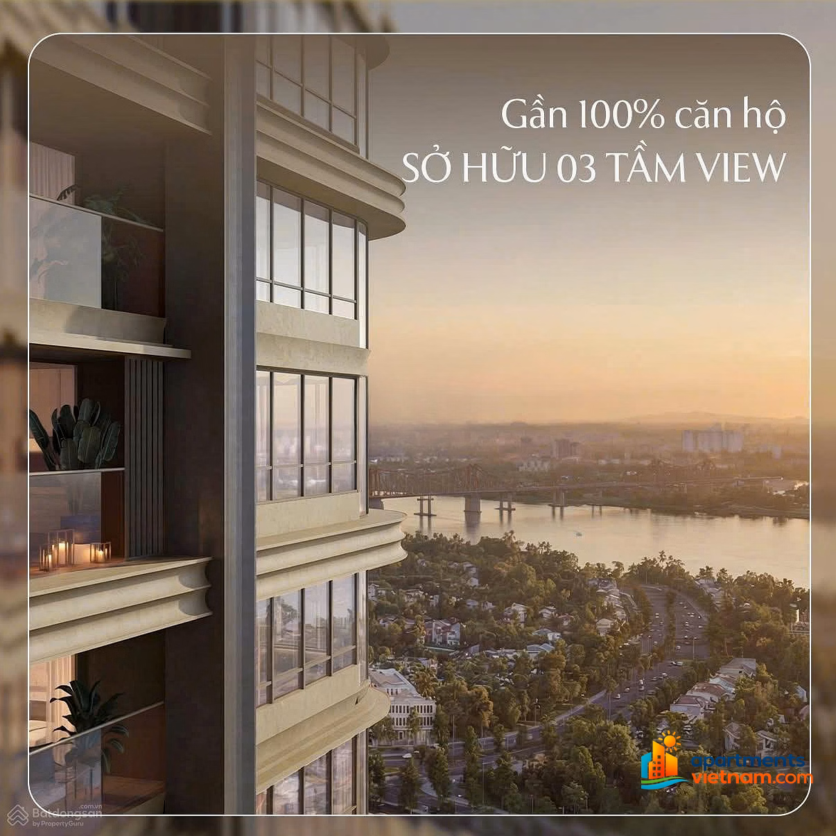 EXCLUSIVE 3N APARTMENT 110m2 MIDDLE FLOOR VIEW OF THE RED RIVER PRIVATE ELEVATOR, DIRECT TO INVESTOR, EARLY BOOKING PROMOTION