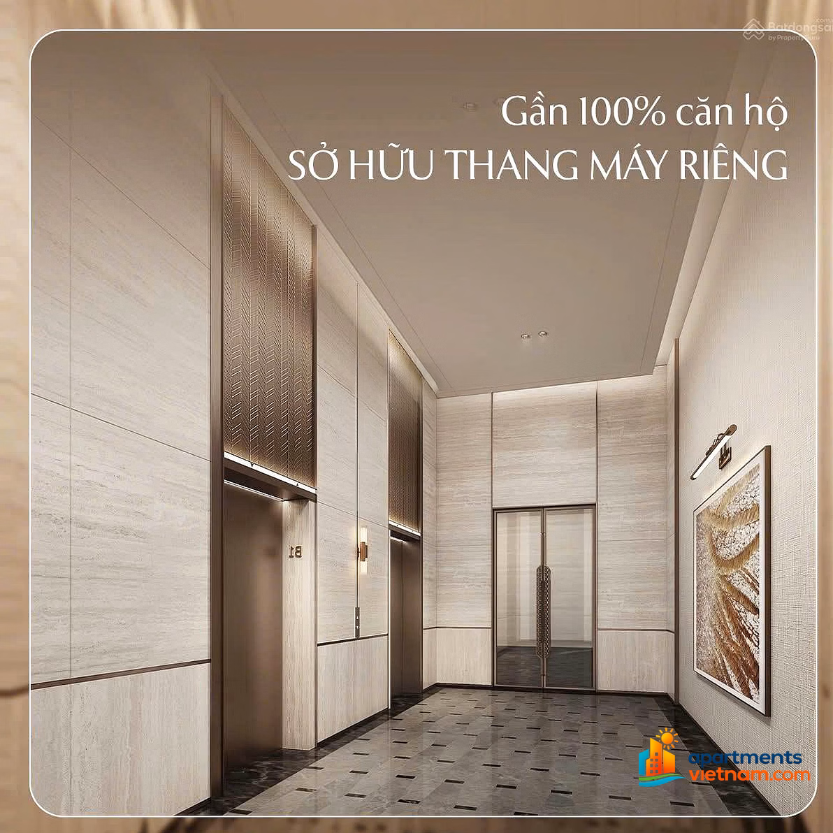 EXCLUSIVE 3N APARTMENT 110m2 MIDDLE FLOOR VIEW OF THE RED RIVER PRIVATE ELEVATOR, DIRECT TO INVESTOR, EARLY BOOKING PROMOTION