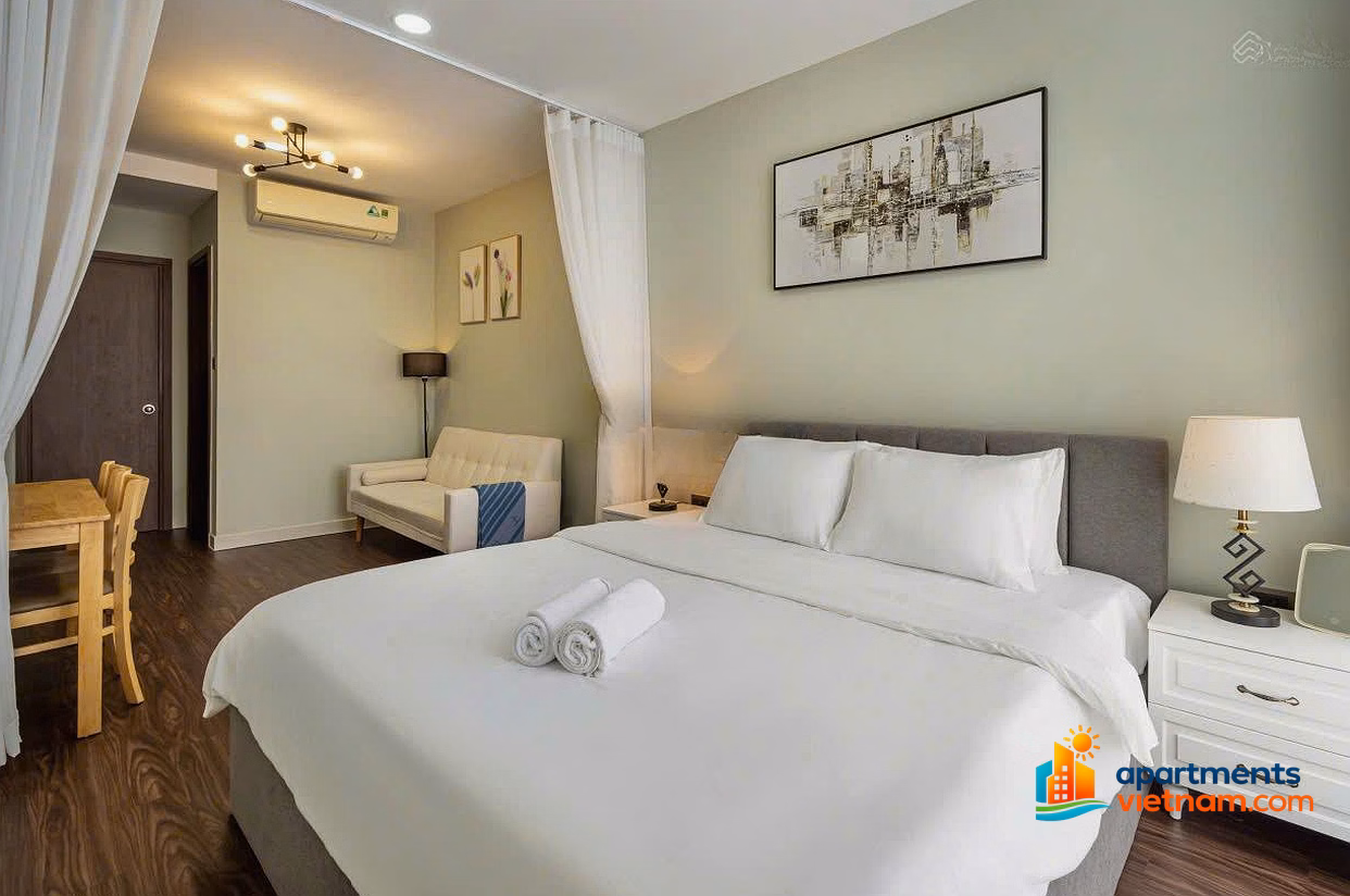 Saigon Royal District 4 for rent - 43m² fully furnished, view of Bitexco and Saigon River - 15 million