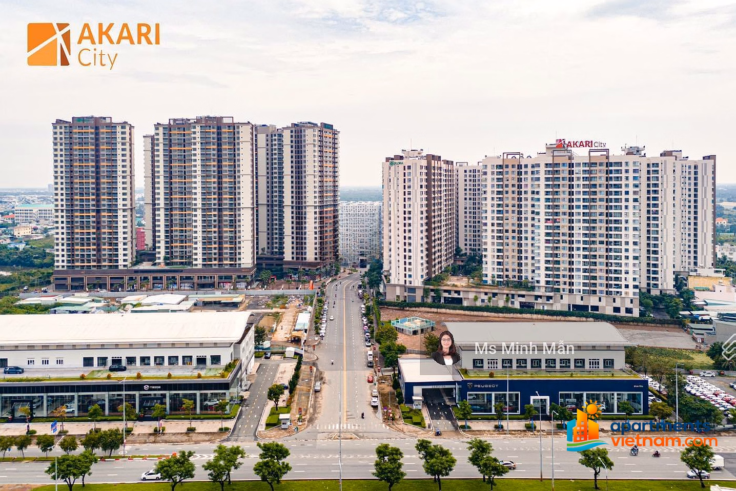 Akari City apartment for sale, 2 bedroom apartment 61m2 in Binh Tan, with pink book ready to be notarized for immediate transfer.