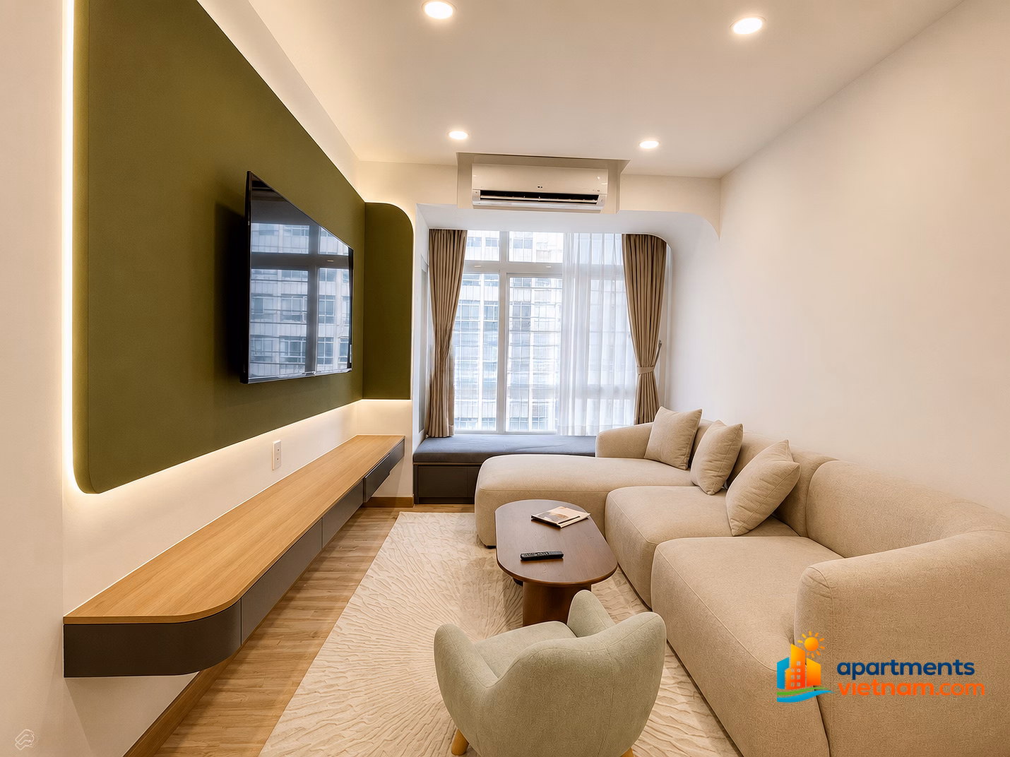 Sky Garden 3 Phu My Hung 70.1m2, 3 bedrooms, beautifully designed like a model apartment, fully furnished, 6.05 billion