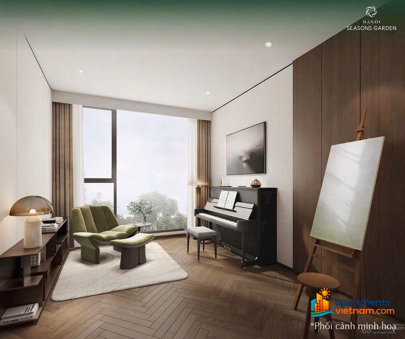Diplomatic 3 apartments 4 bedrooms 137m² middle floor Southeast price from 18 billion Hanoi Seasons Garden***