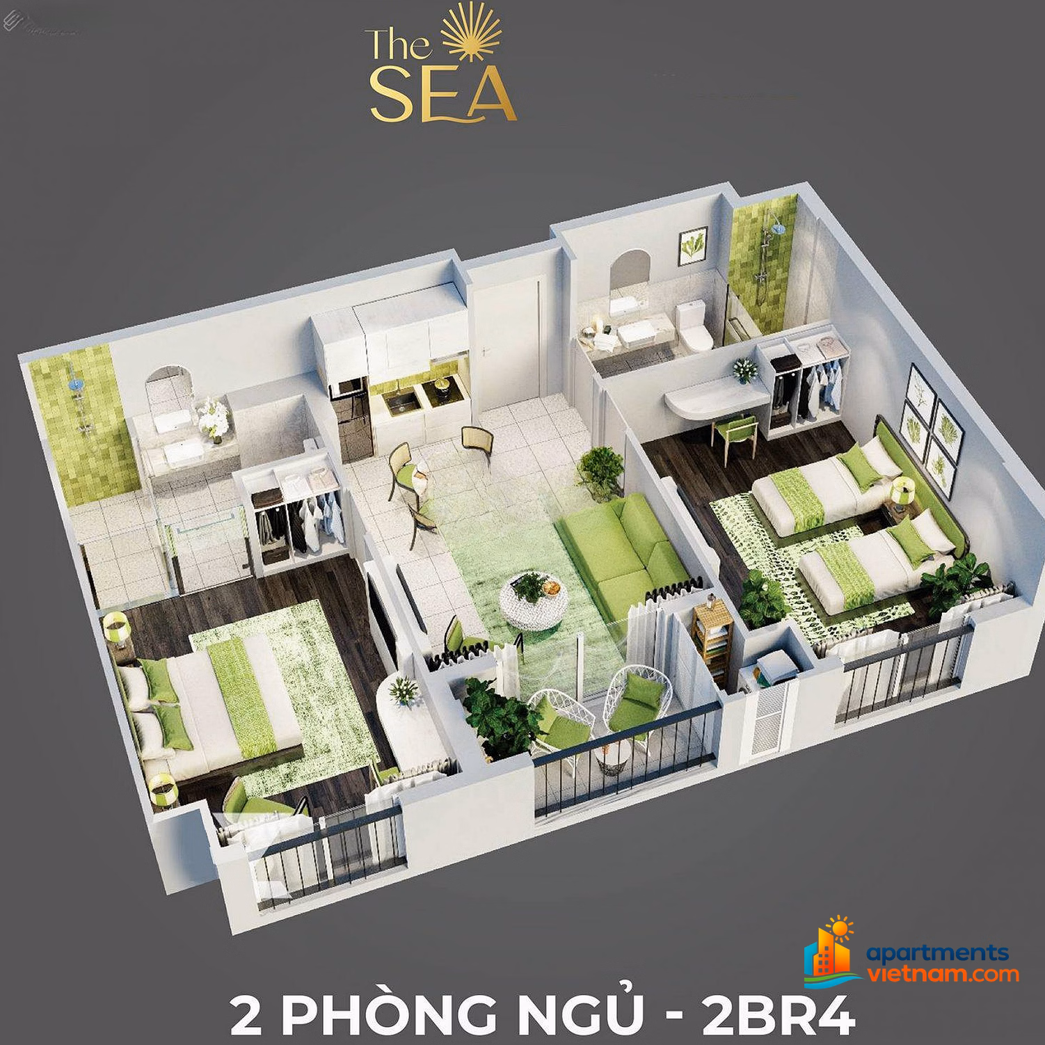 Apartment for Sale at Sun Grand City Hillside Residence – 6.6 Billion VND, 68 m², Rare Unit with Great View