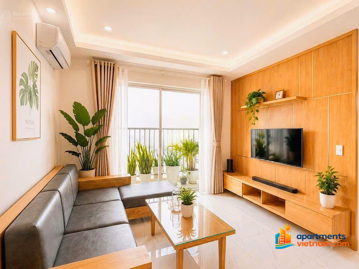 VCN Phuoc Hai Apartment, corner apartment of 2 balcony, CT3 building, 13 million/month, 2 bedrooms