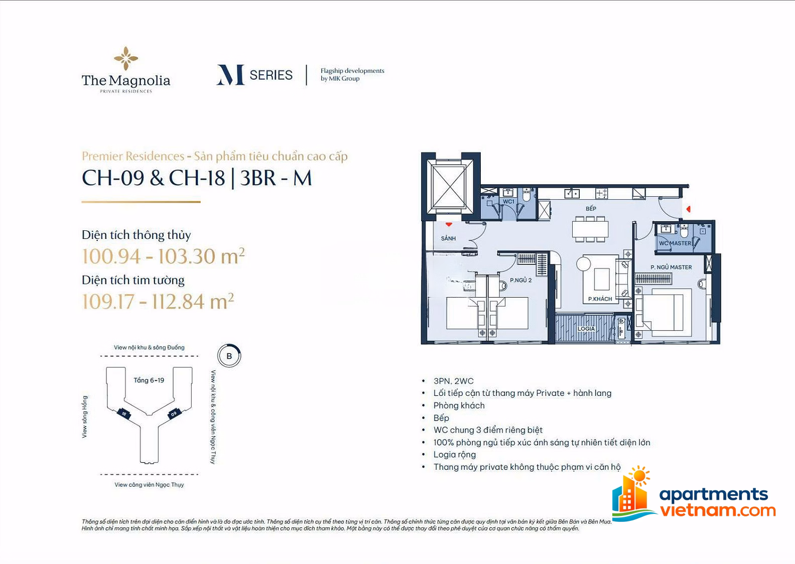 Open for sale apartment opposite Ngoc Thuy Park - There is a private elevator for each apartment