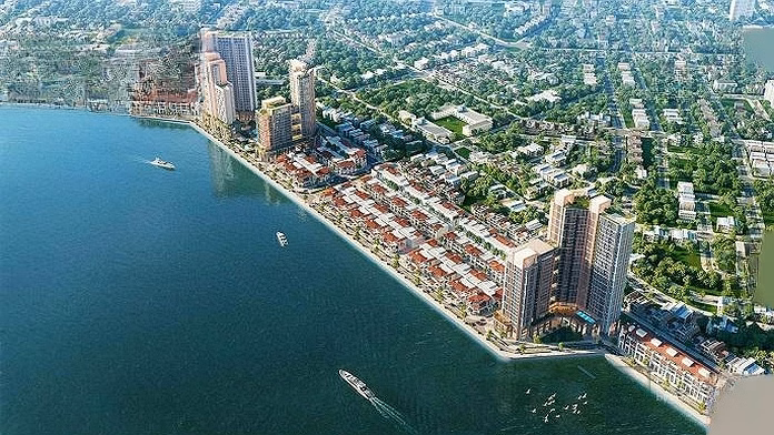 Corner apartment with red book available on 2 fronts, 349.7m2 of floor space at Sun Symphony project, price 45,711 billion