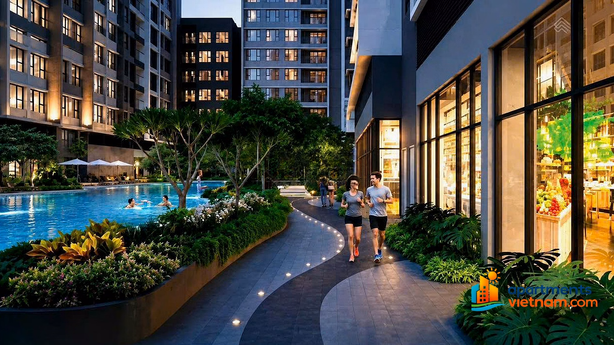 District 2 front apartment, diplomatic rate, 15% payment, 12 months free service