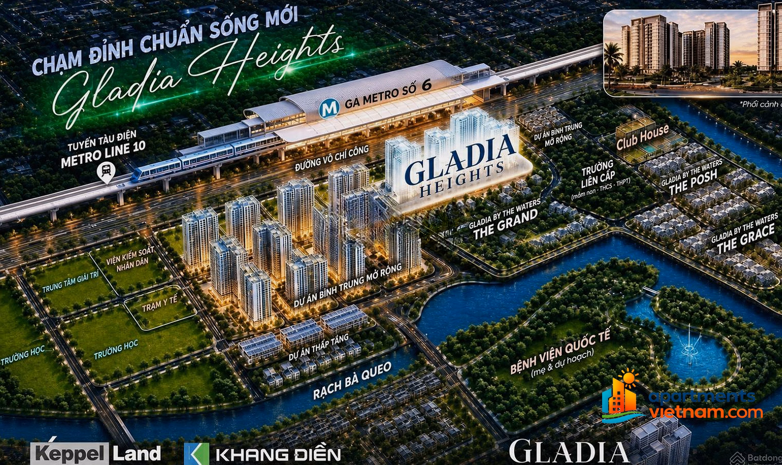 Gladia Heights apartment for sale, Vo Chi Cong, 6.5 billion, 72 m2, great price for only