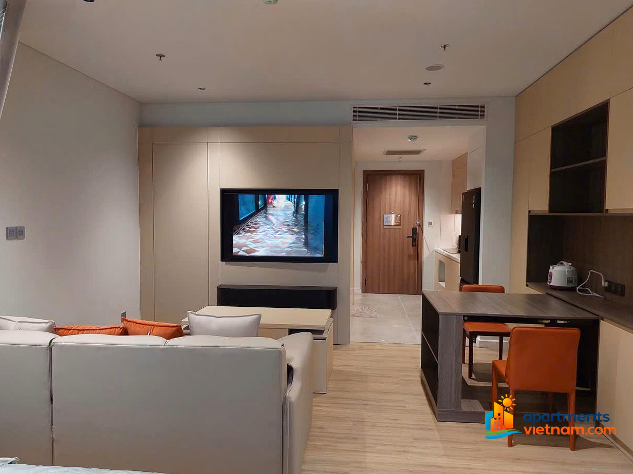 Fully furnished Times Square apartment for rent, view of My Khe beach, opposite East Sea park